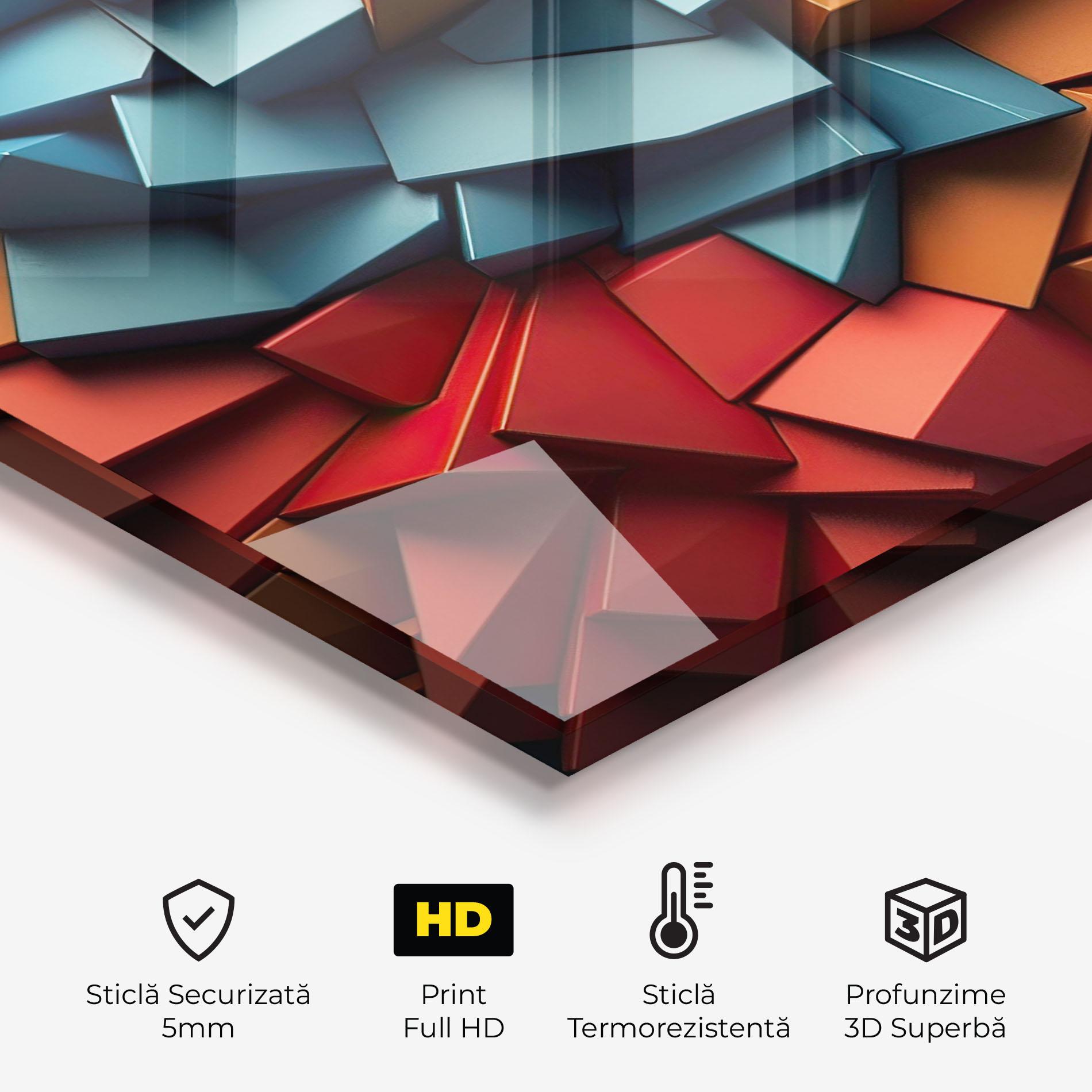 Panou Sticla Bucatarie Multicolor Pattern mockup 2