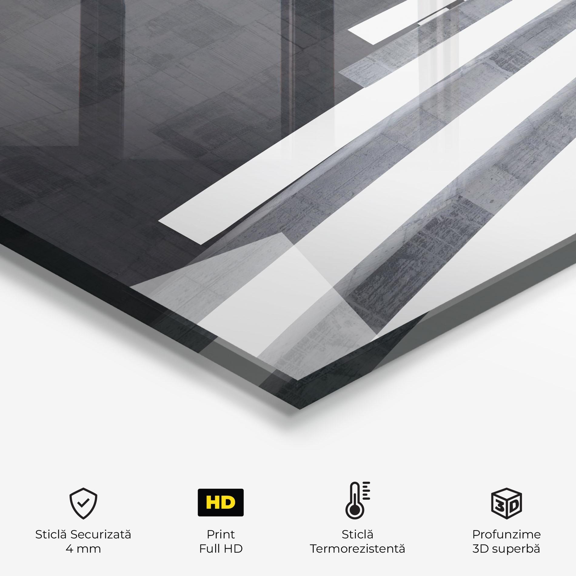 Panou Sticla Bucatarie Concrete Room mockup 2