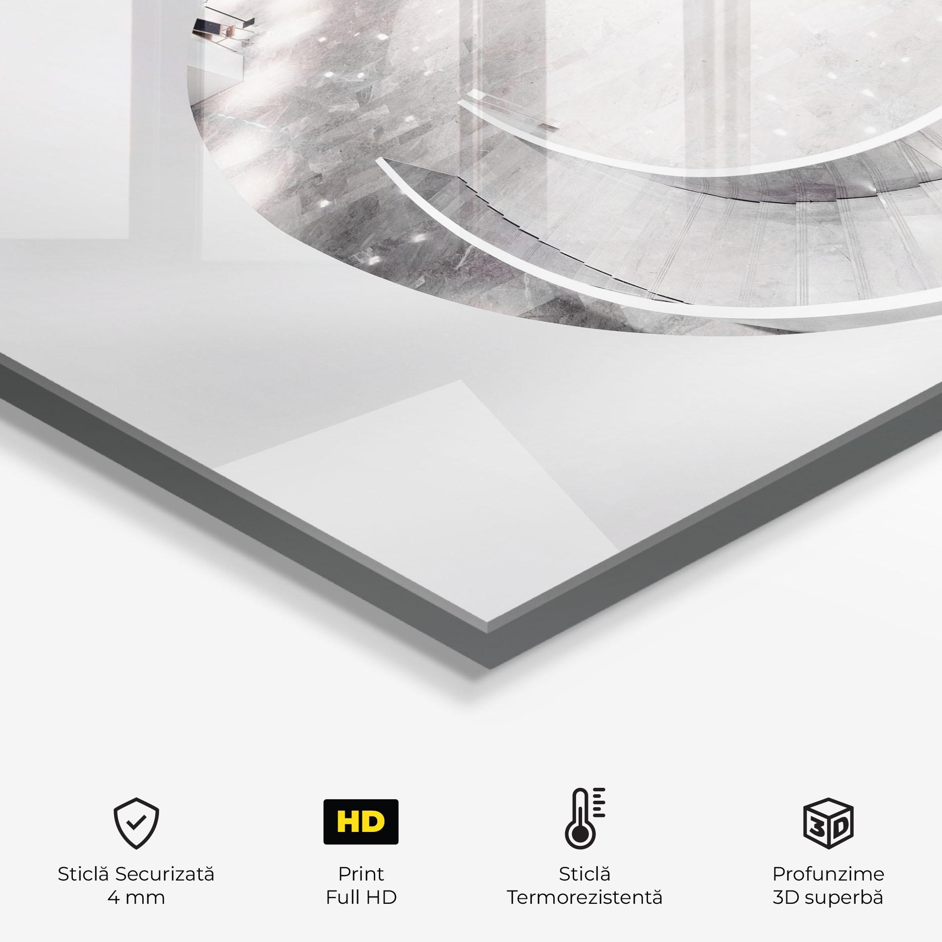 Panou Sticla Bucatarie Light Grey Spiral mockup 2