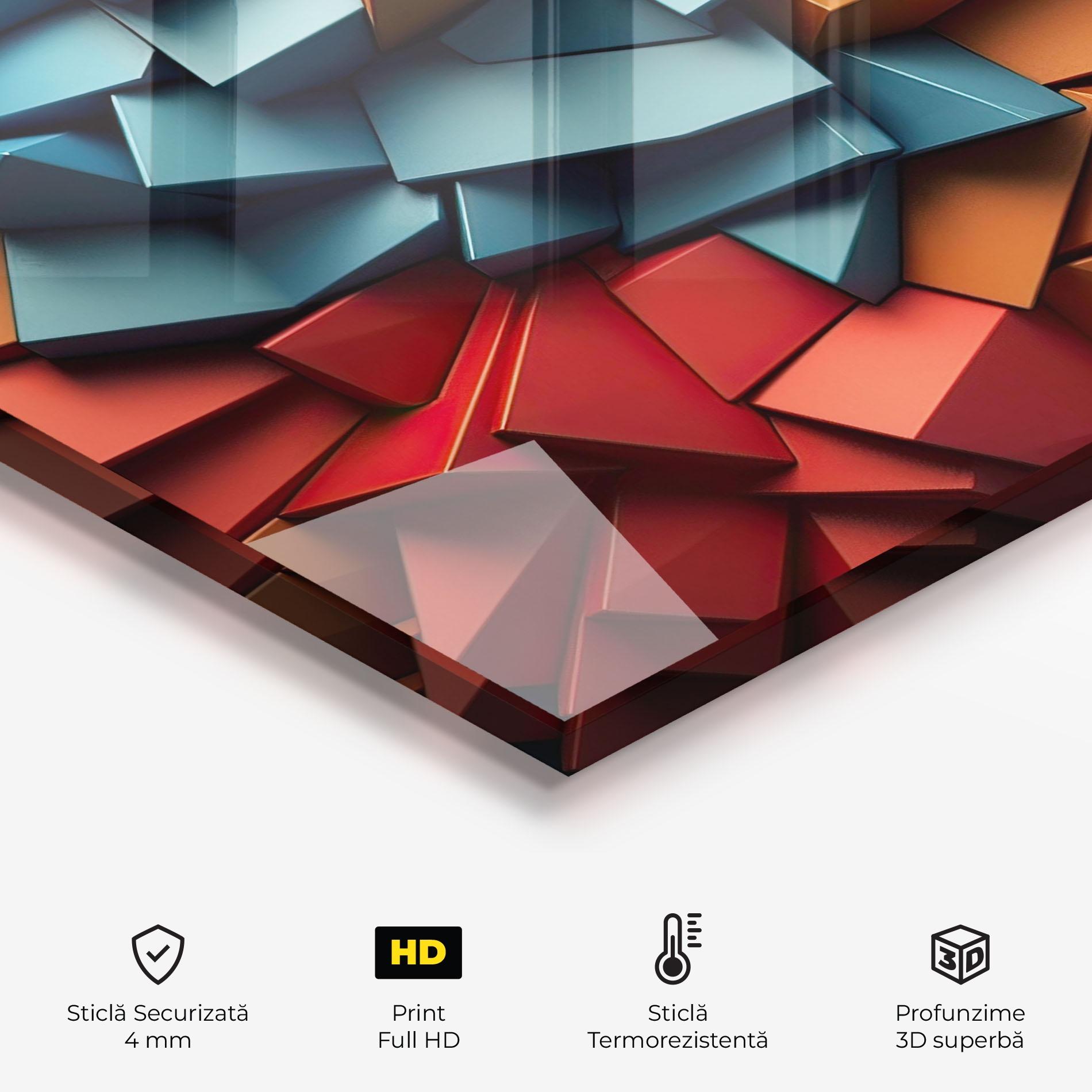 Panou Sticla Bucatarie Multicolor Pattern mockup 2