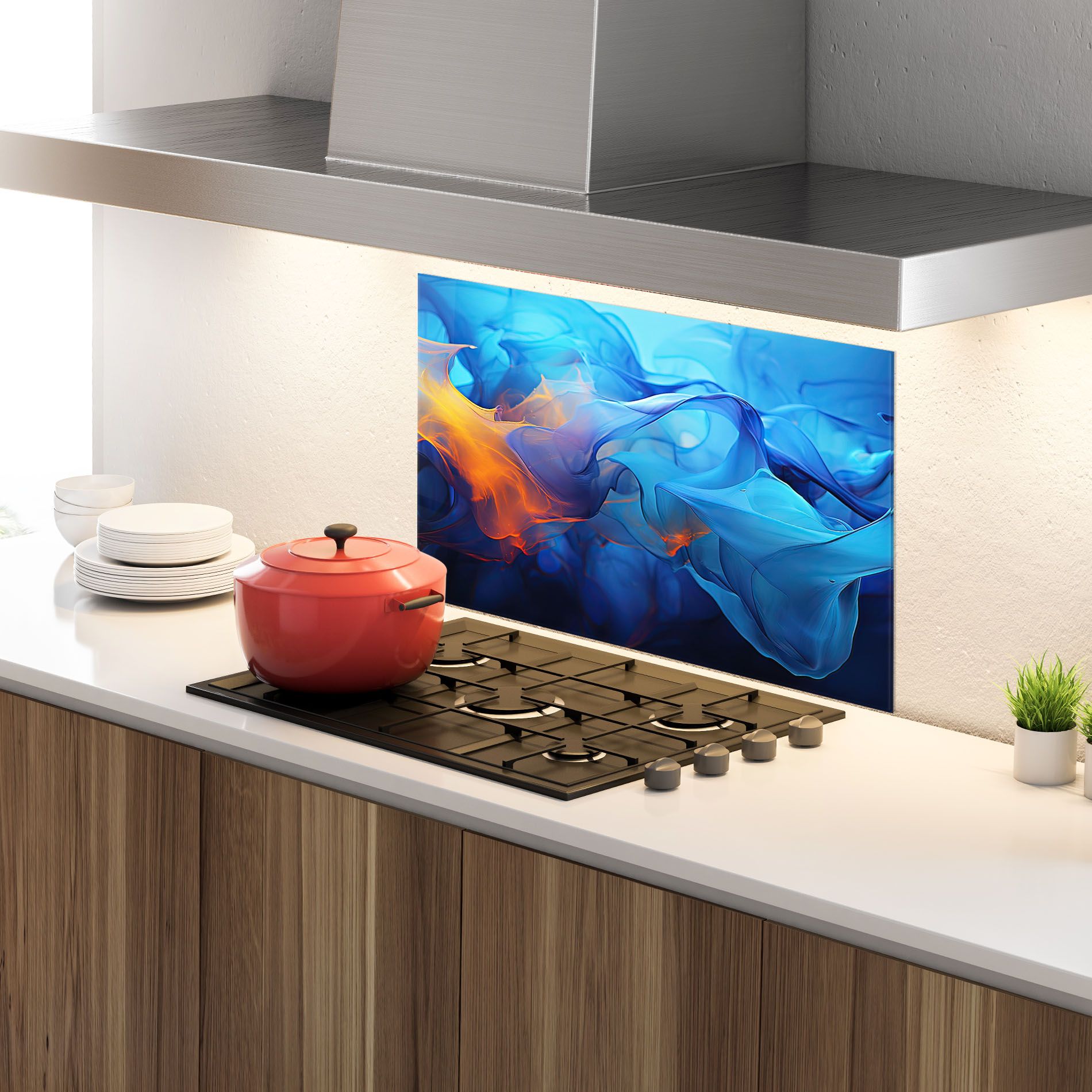 Blue Orange Floating mockup 4