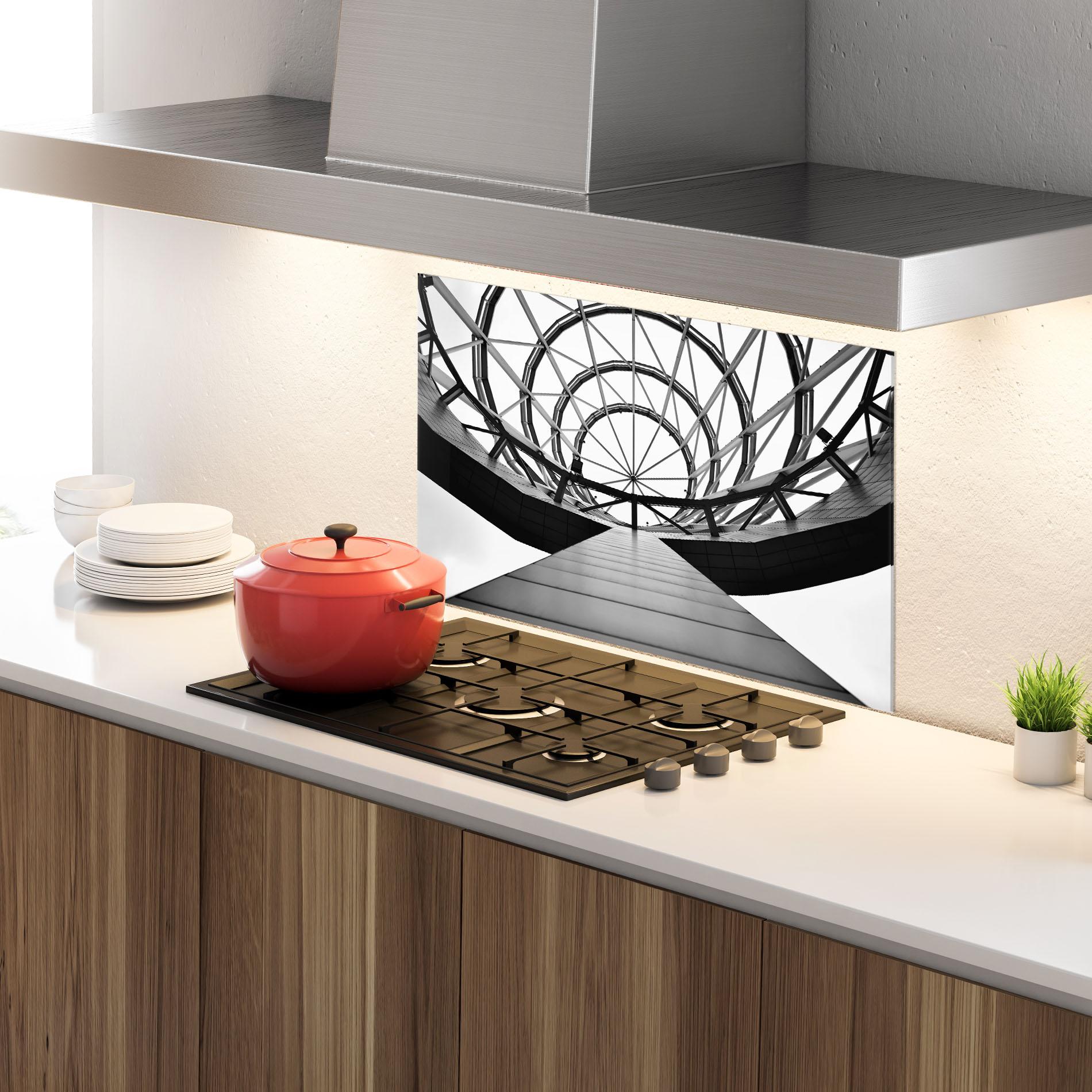 Panou Sticla Bucatarie Circular Dome mockup 4