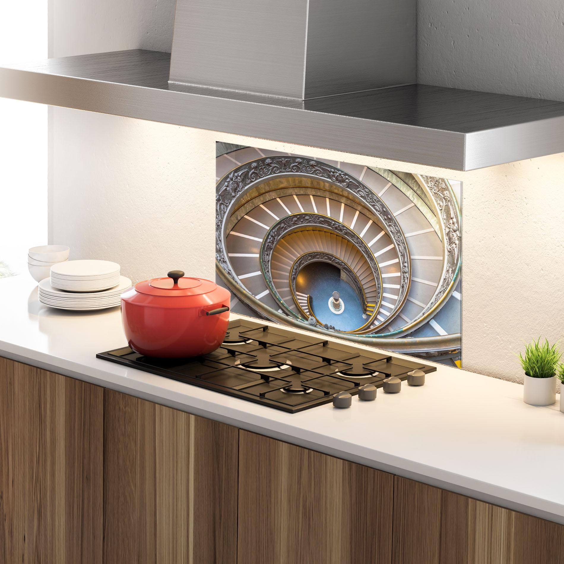 Panou Sticla Bucatarie Colored Stairs mockup 4