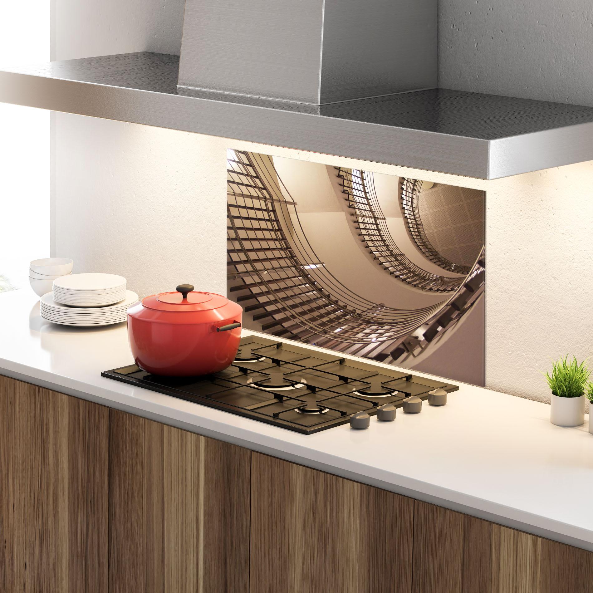 Panou Sticla Bucatarie Cream Stairs mockup 4