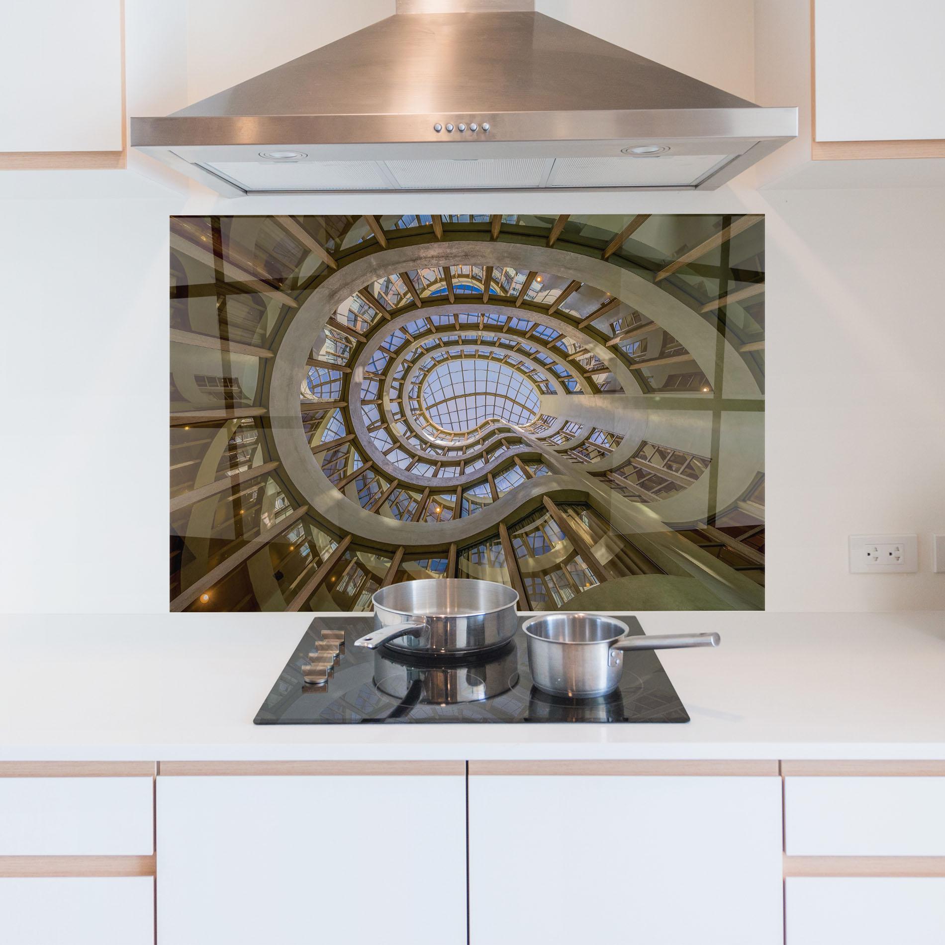 Panou Sticla Bucatarie Glass Building mockup 5