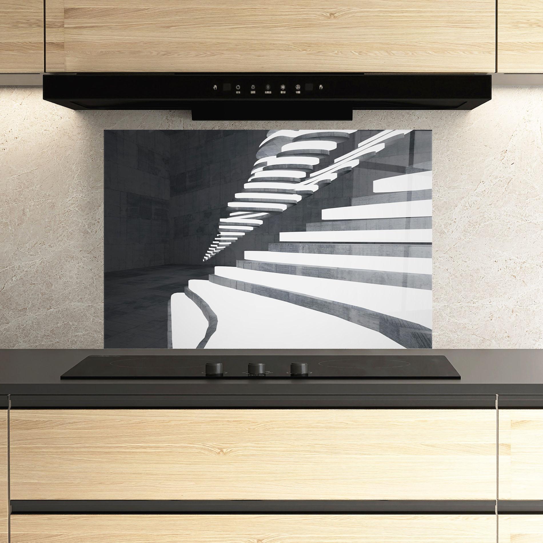 Panou Sticla Bucatarie Concrete Architecture mockup 3