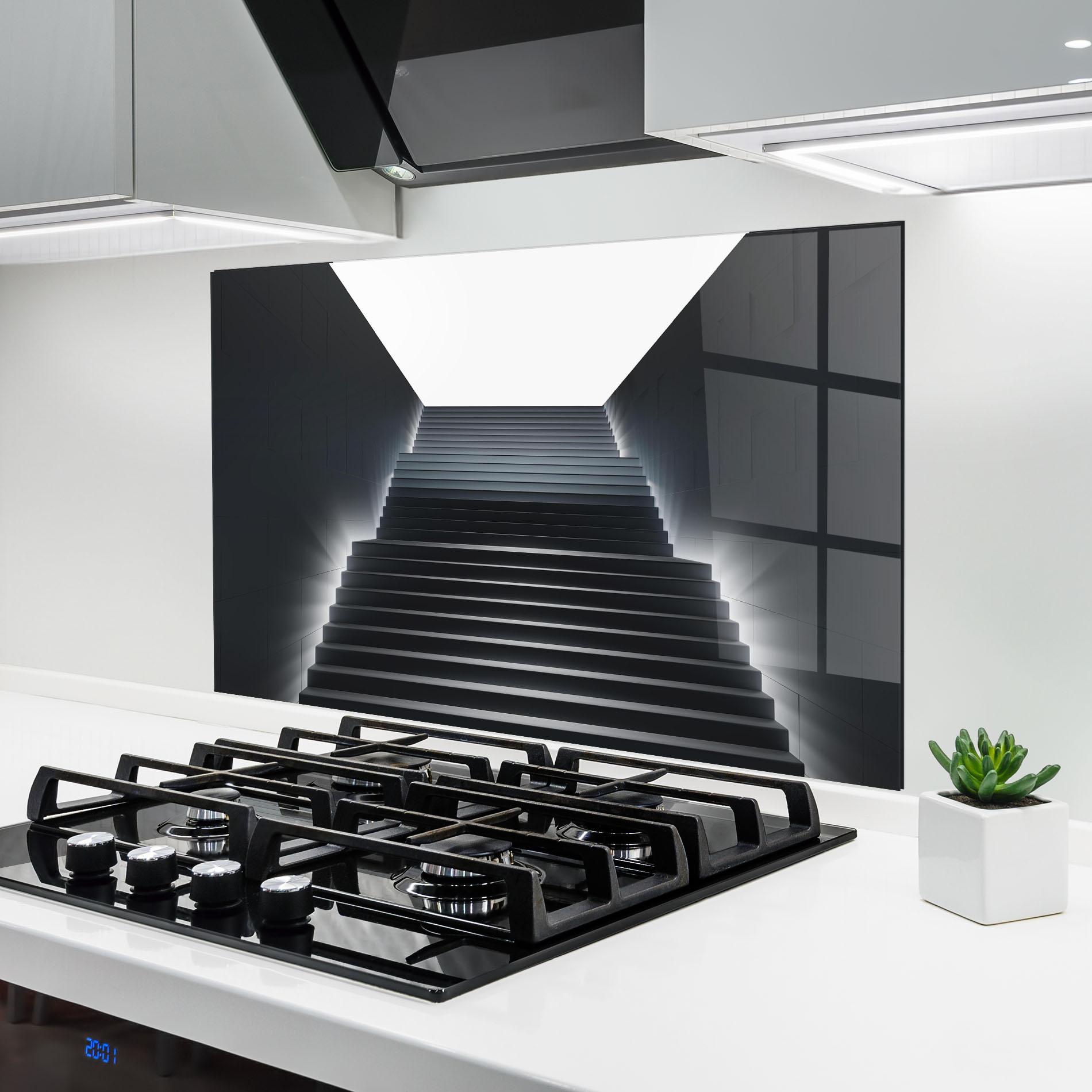 Panou Sticla Bucatarie Dark Stairs mockup 6