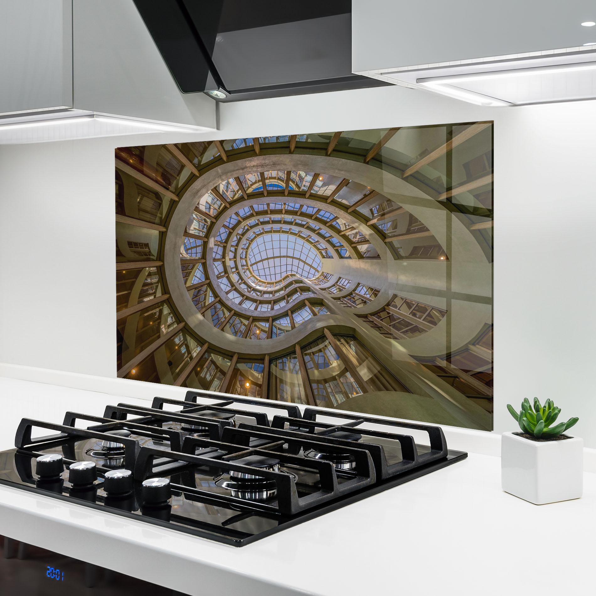 Panou Sticla Bucatarie Glass Building mockup 6