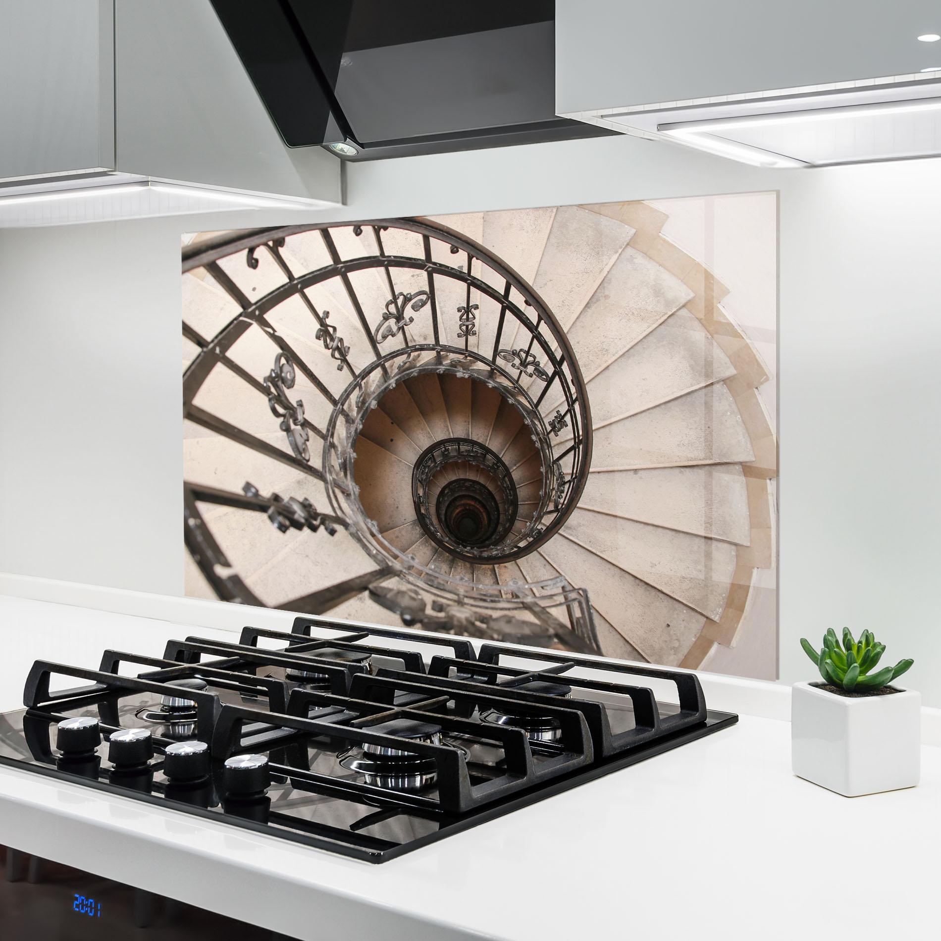 Panou Sticla Bucatarie Old House Stairs mockup 6