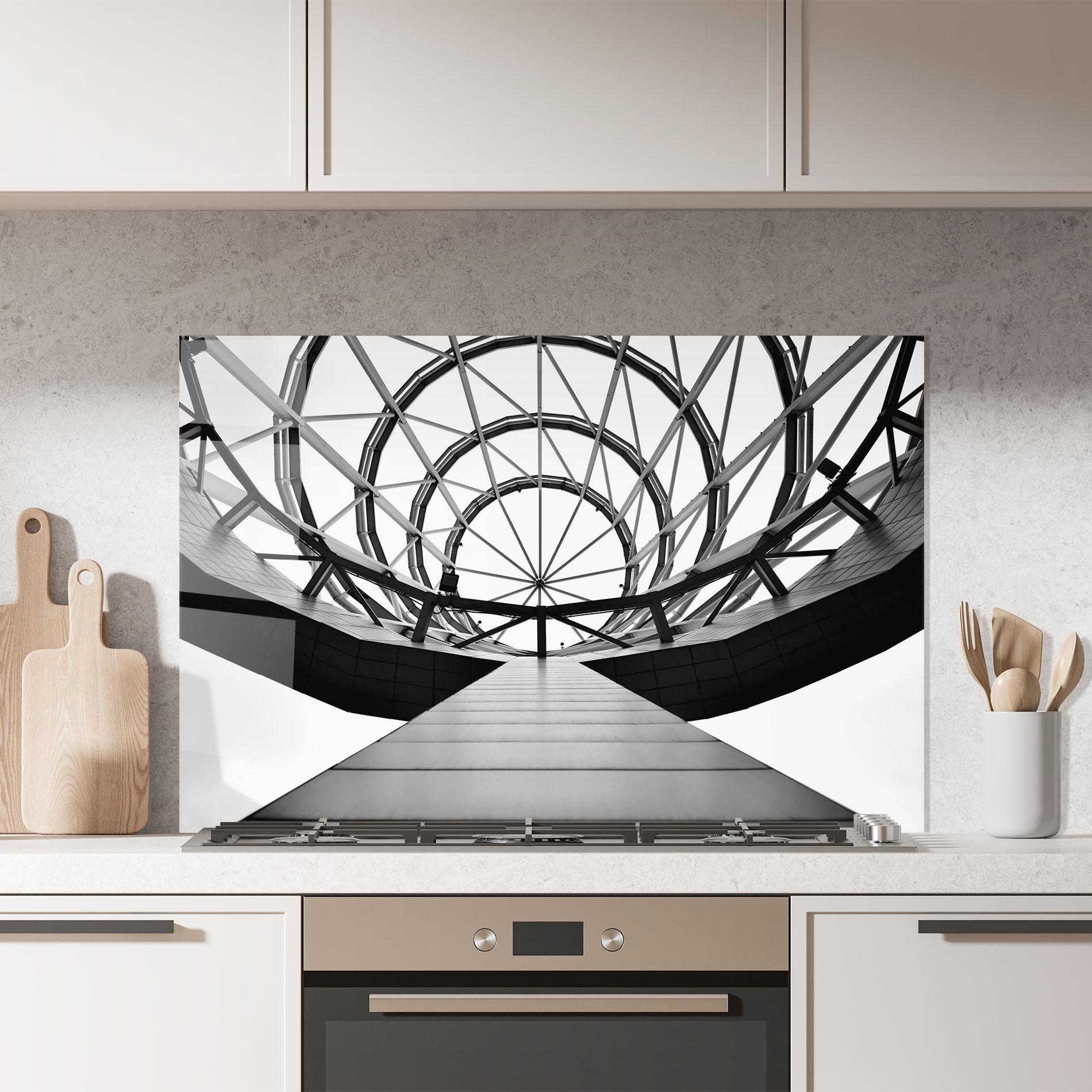 Panou Sticla Bucatarie Circular Dome mockup 7