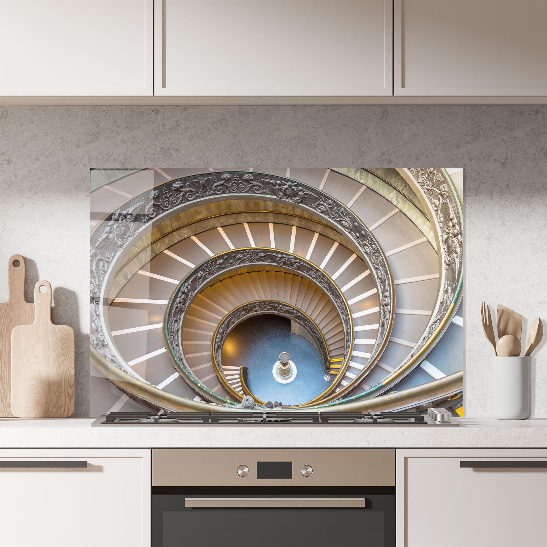 Panou Sticla Bucatarie Colored Stairs mockup 7