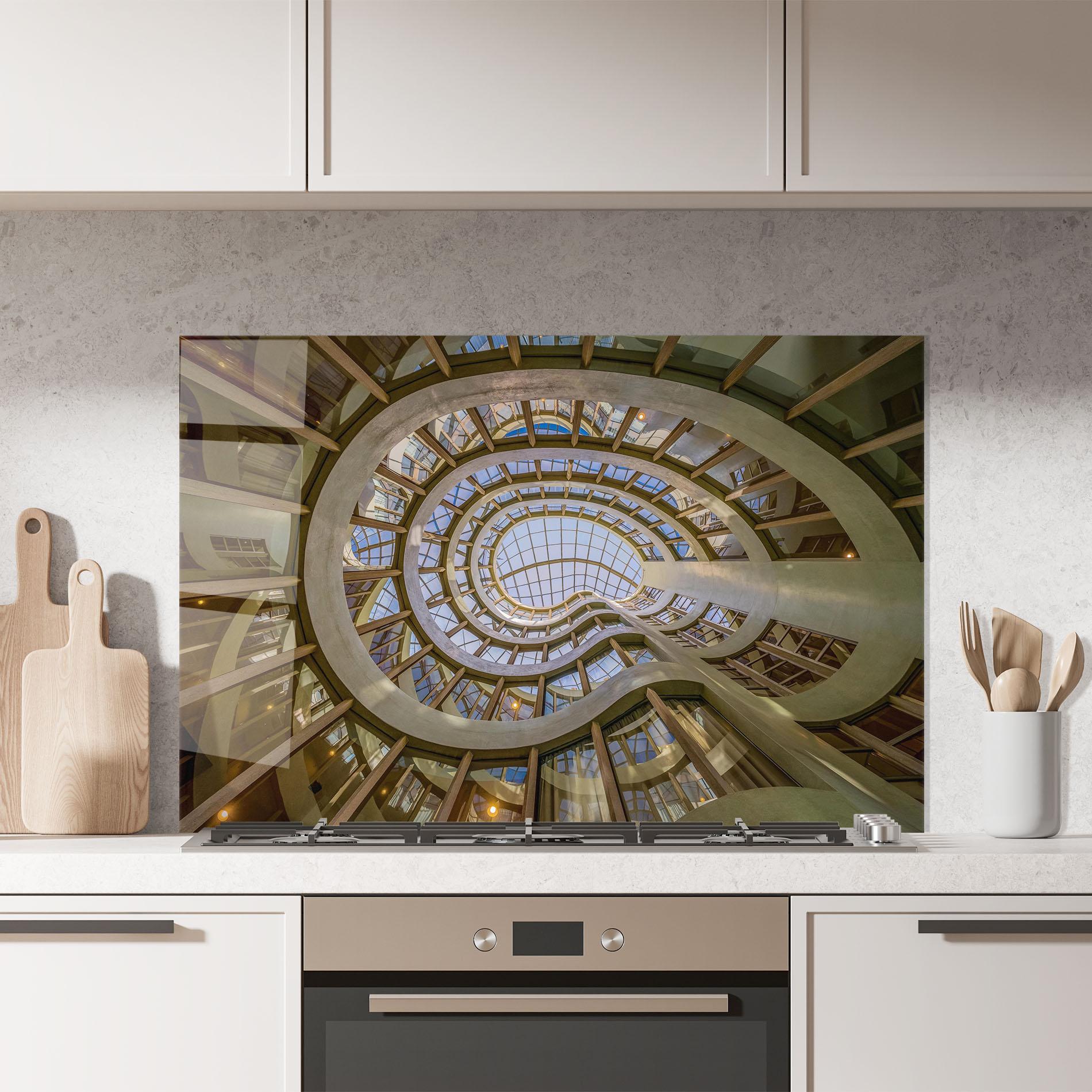 Panou Sticla Bucatarie Glass Building mockup 7