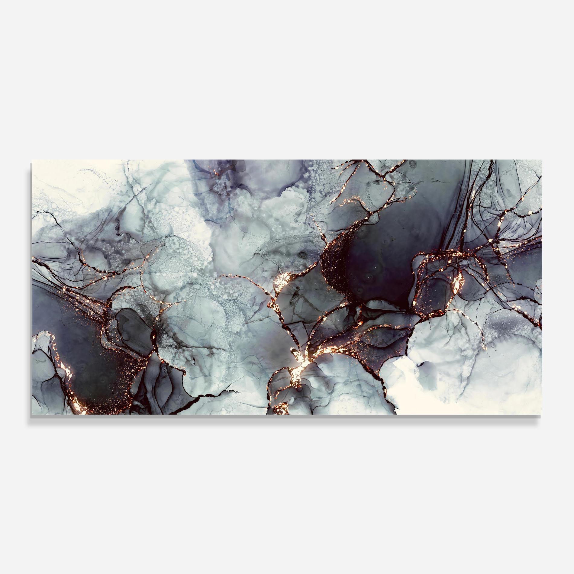 Panou Sticla Bucatarie Abstract Gold Path mockup 0