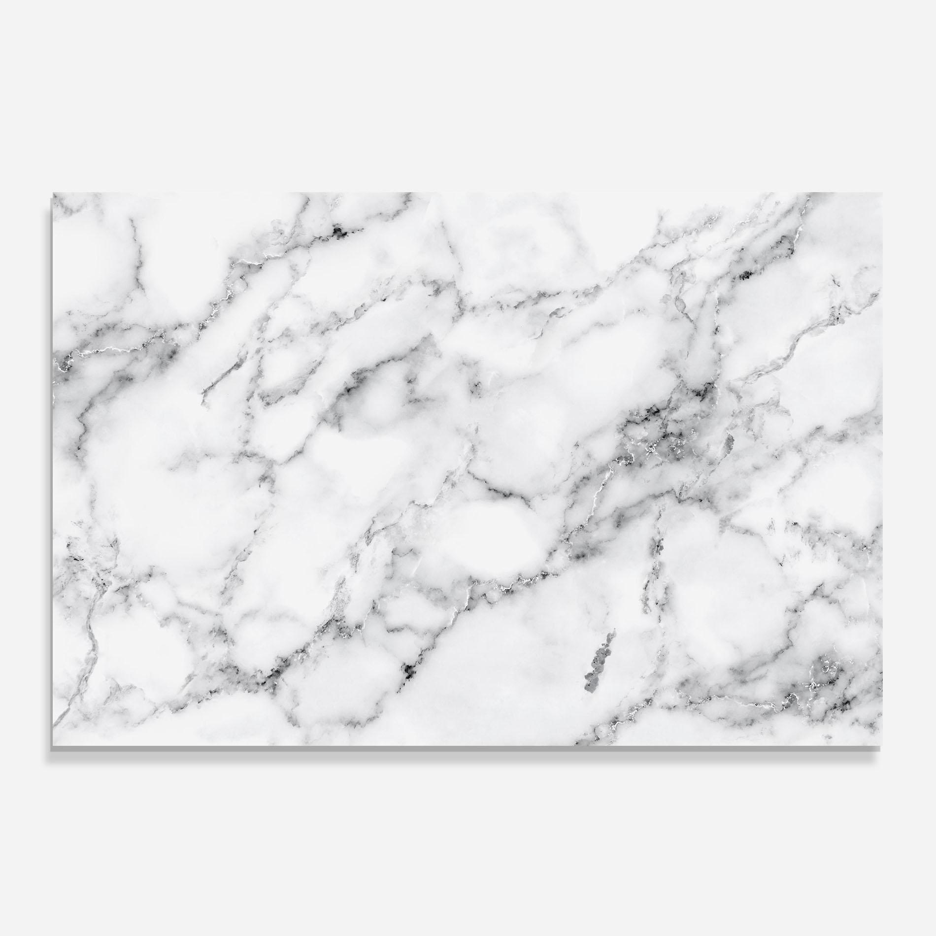 Panou Sticla Bucatarie Basic White Marble mockup 0