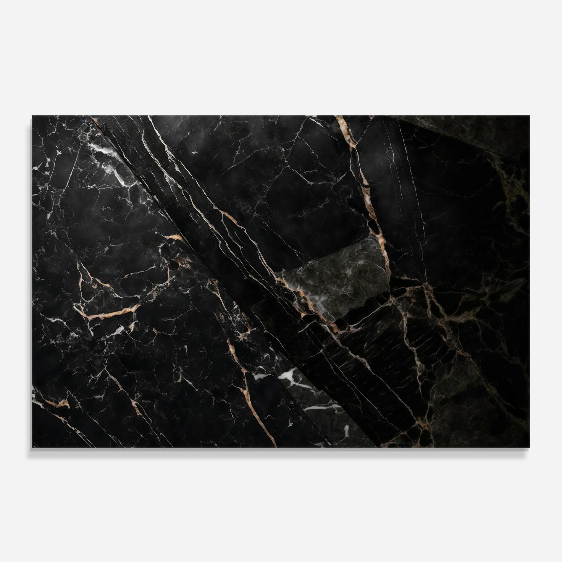 Panou Sticla Bucatarie Black Brown Marble mockup 0