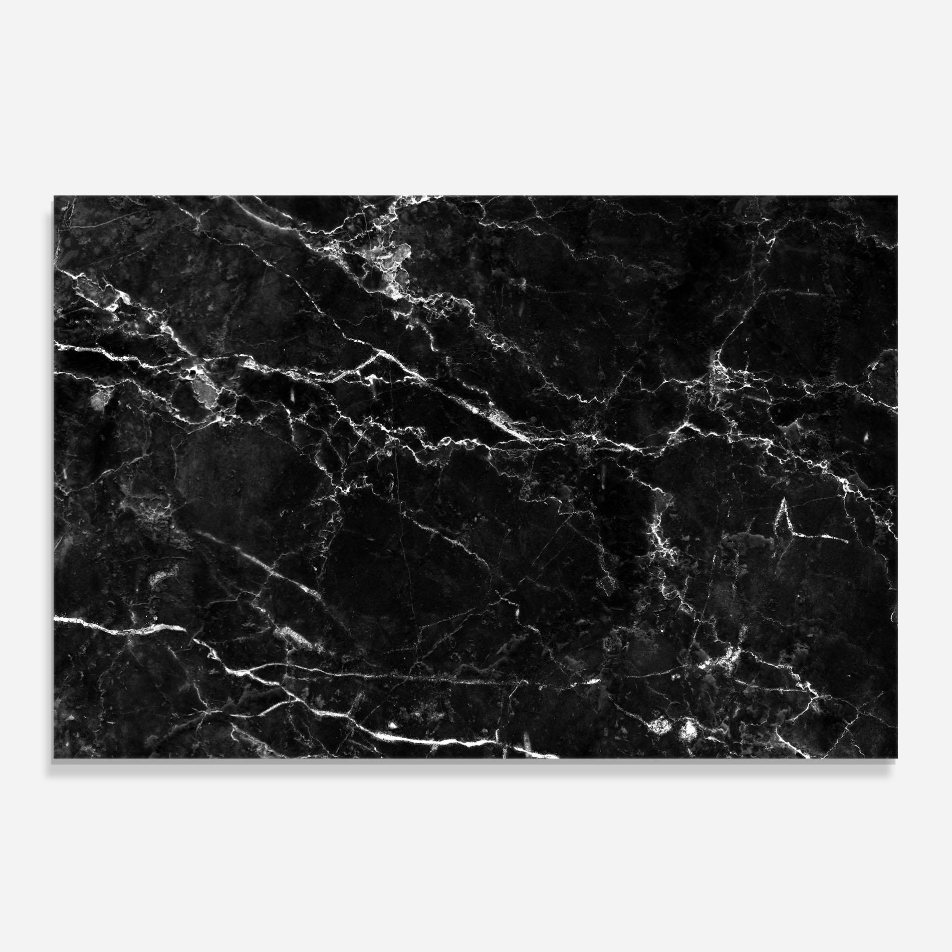 Panou Sticla Bucatarie Black White Marble mockup 0