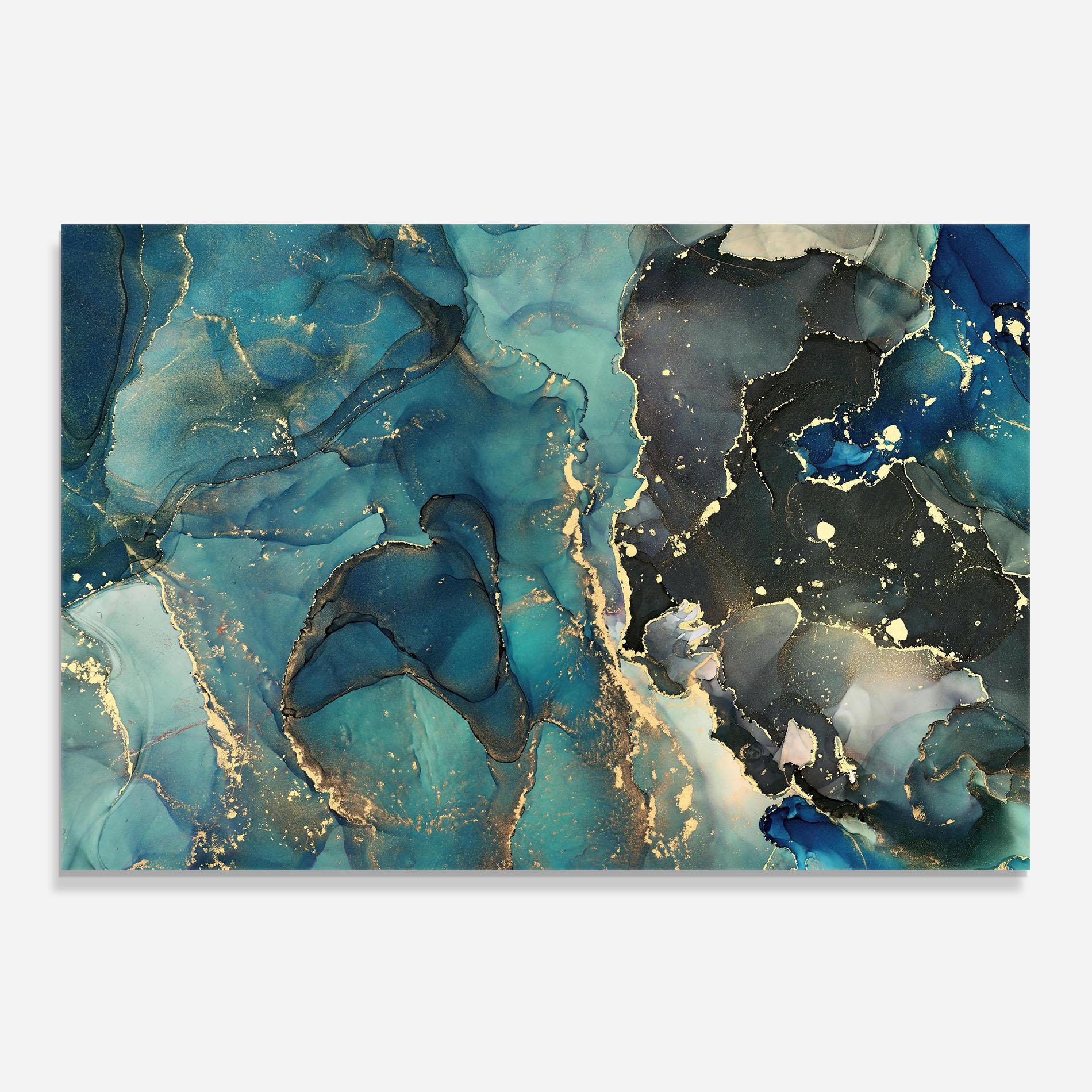 Panou Sticla Bucatarie Blue Marble mockup 0