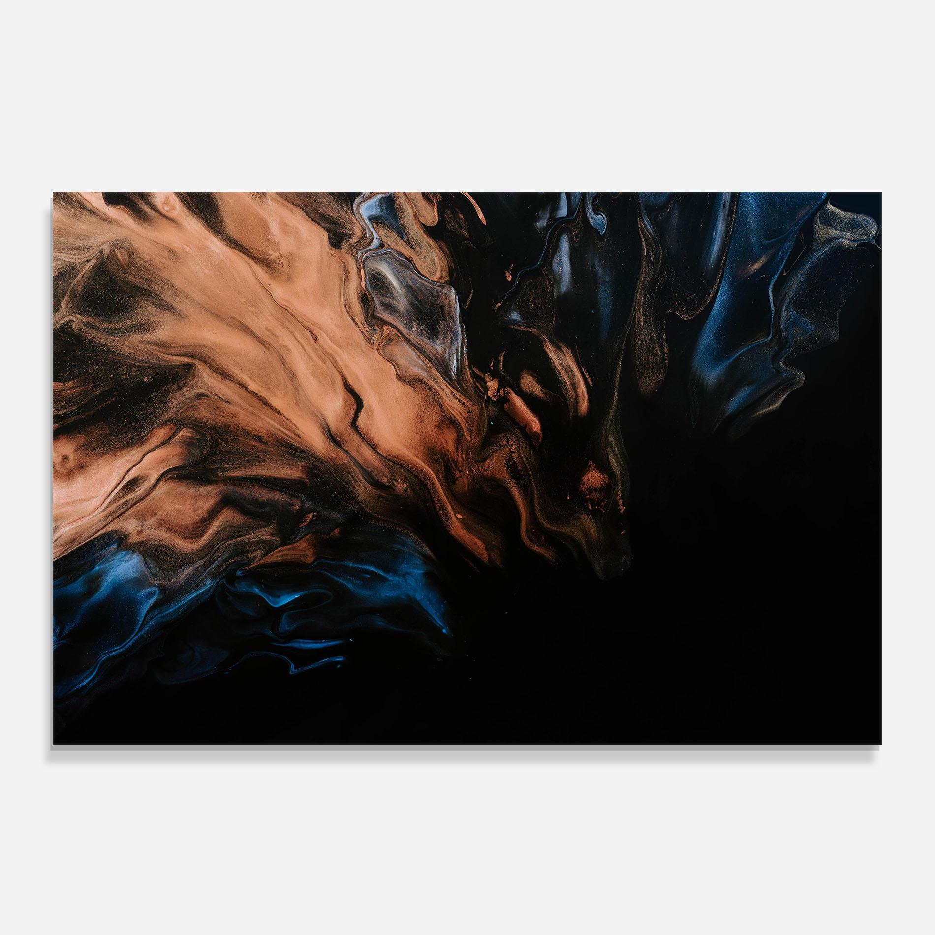 Panou Sticla Bucatarie Dark Flame Abstract mockup 0