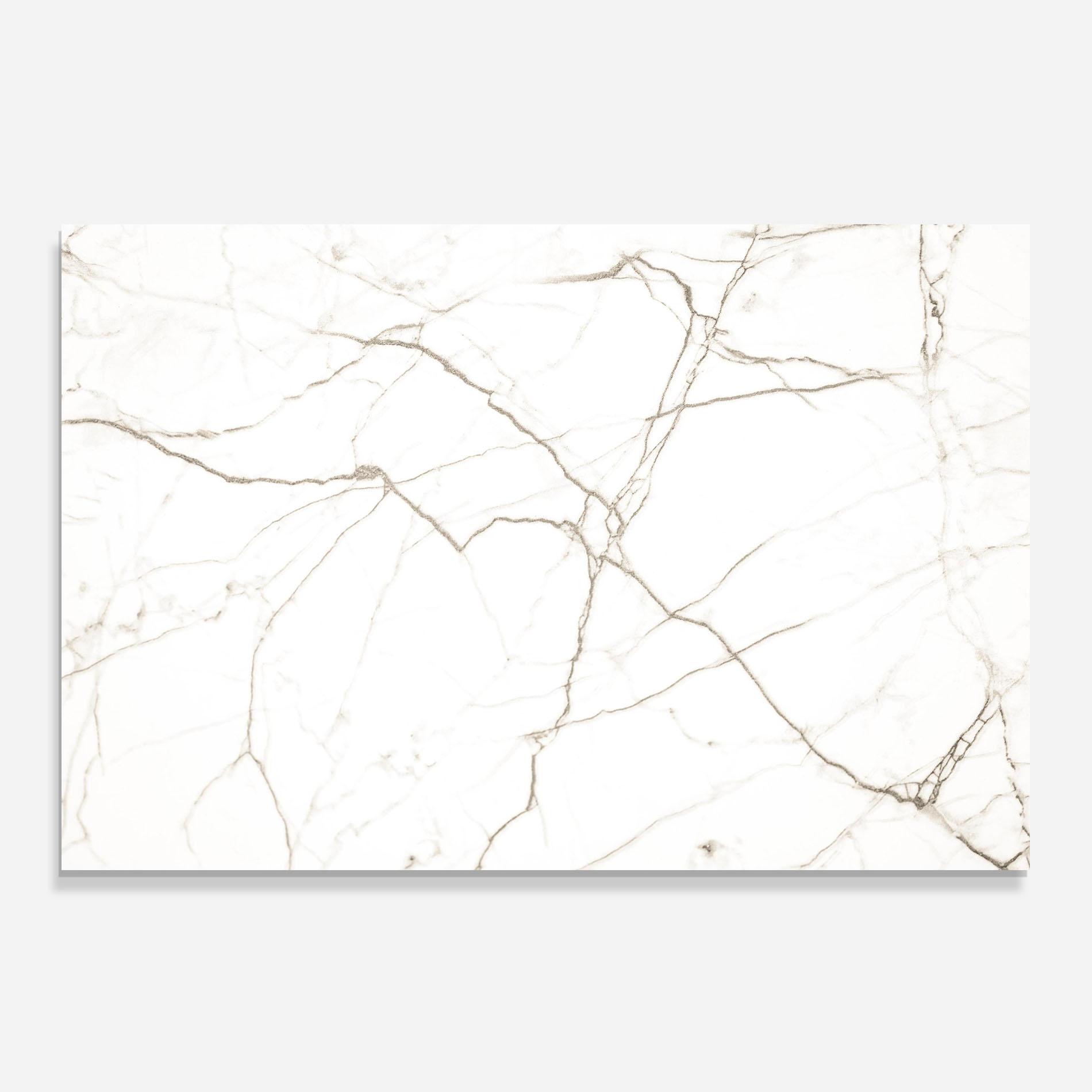 Panou Sticla Bucatarie White Brown Lines Marble mockup 0