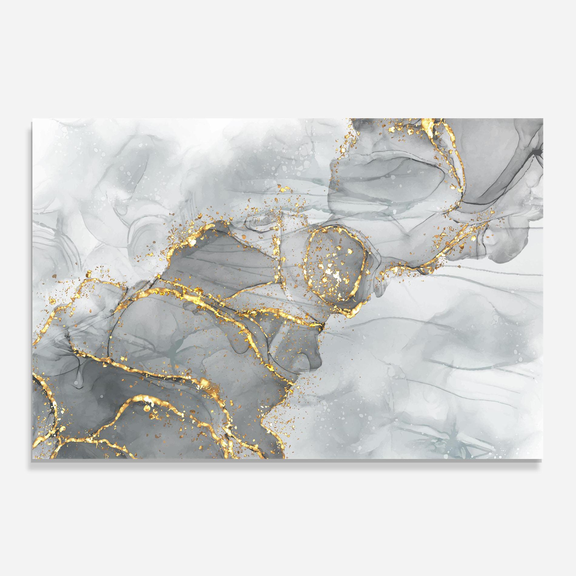 Panou Sticla Bucatarie White Ink Marble mockup 0