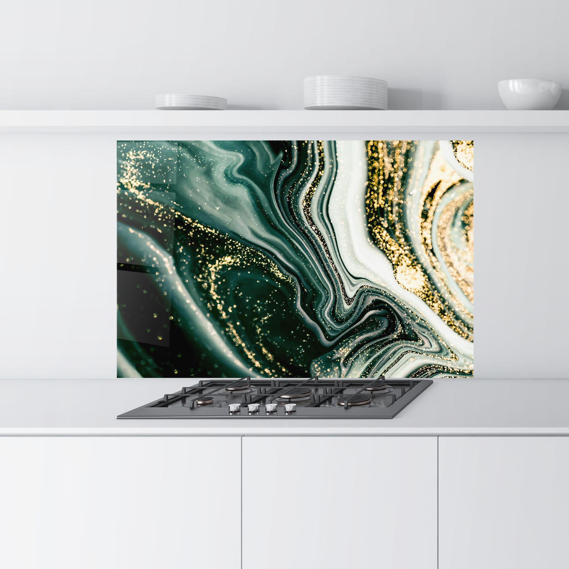 Panou Sticla Bucatarie Abstract Shades mockup 9