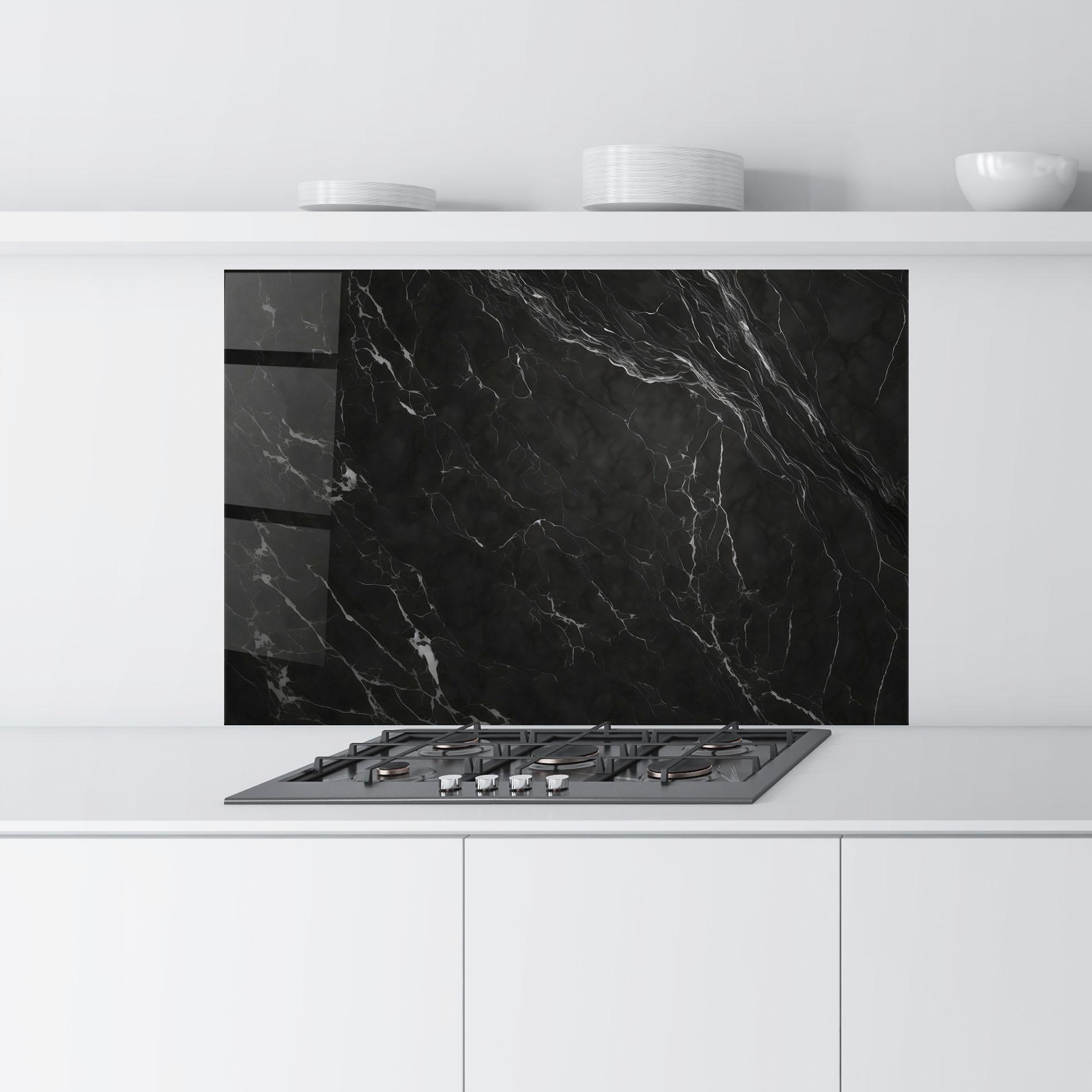 Panou Sticla Bucatarie Black Marble mockup 9
