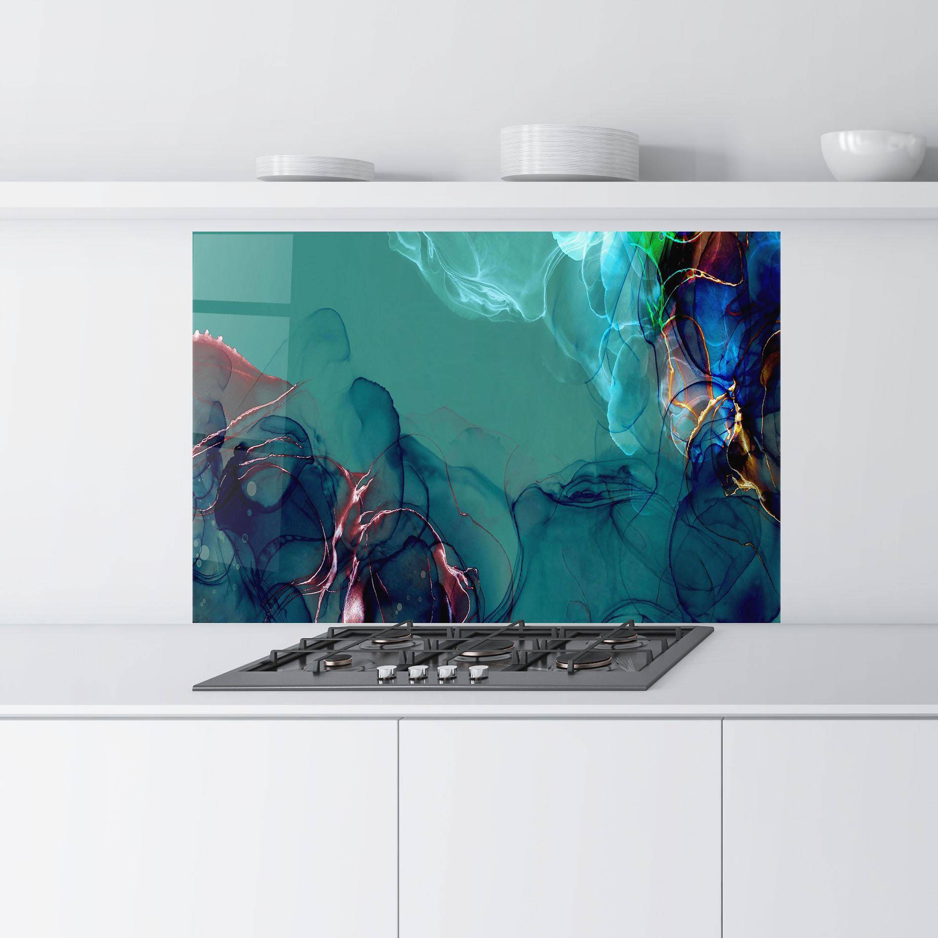 Panou Sticla Bucatarie Darkish Abstract mockup 9