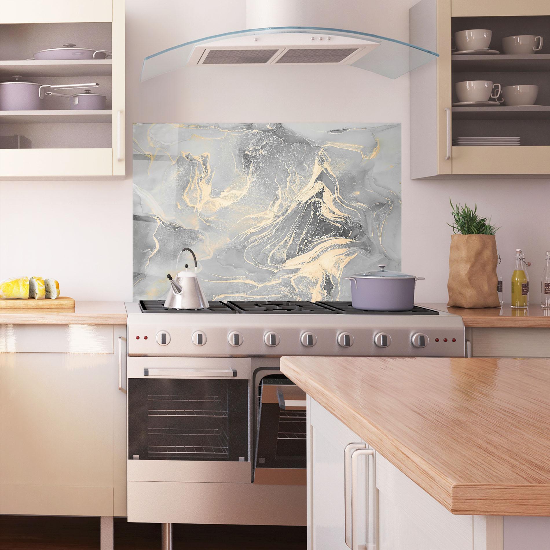 Panou Sticla Bucatarie Abstract Illusion mockup 1