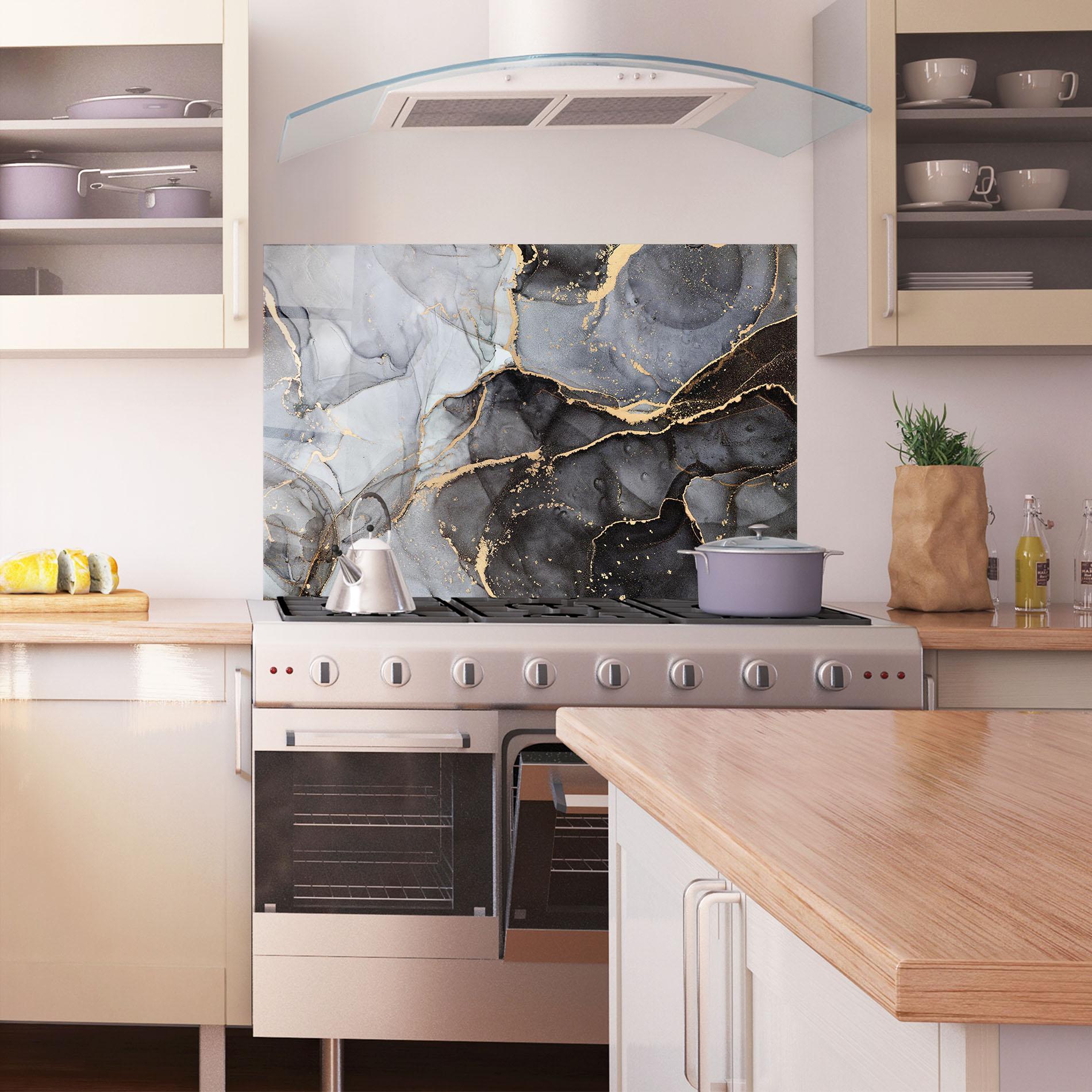 Panou Sticla Bucatarie Abstract Marble mockup 1