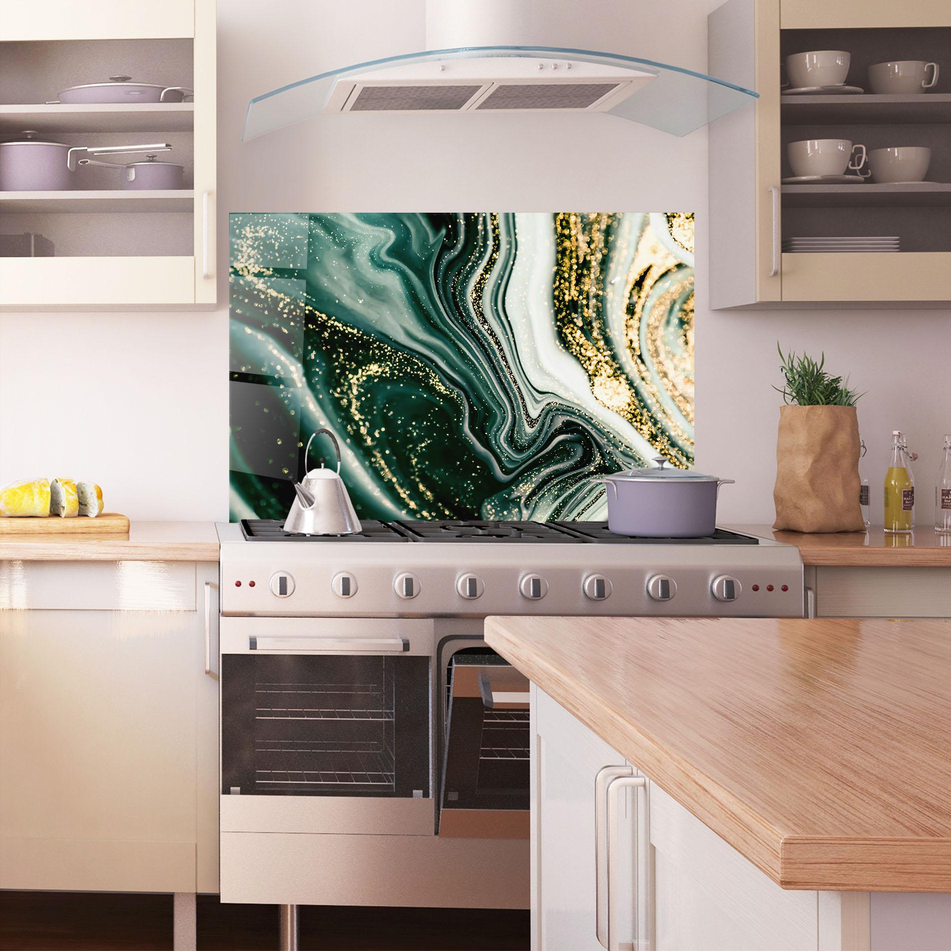 Panou Sticla Bucatarie Abstract Shades mockup 1