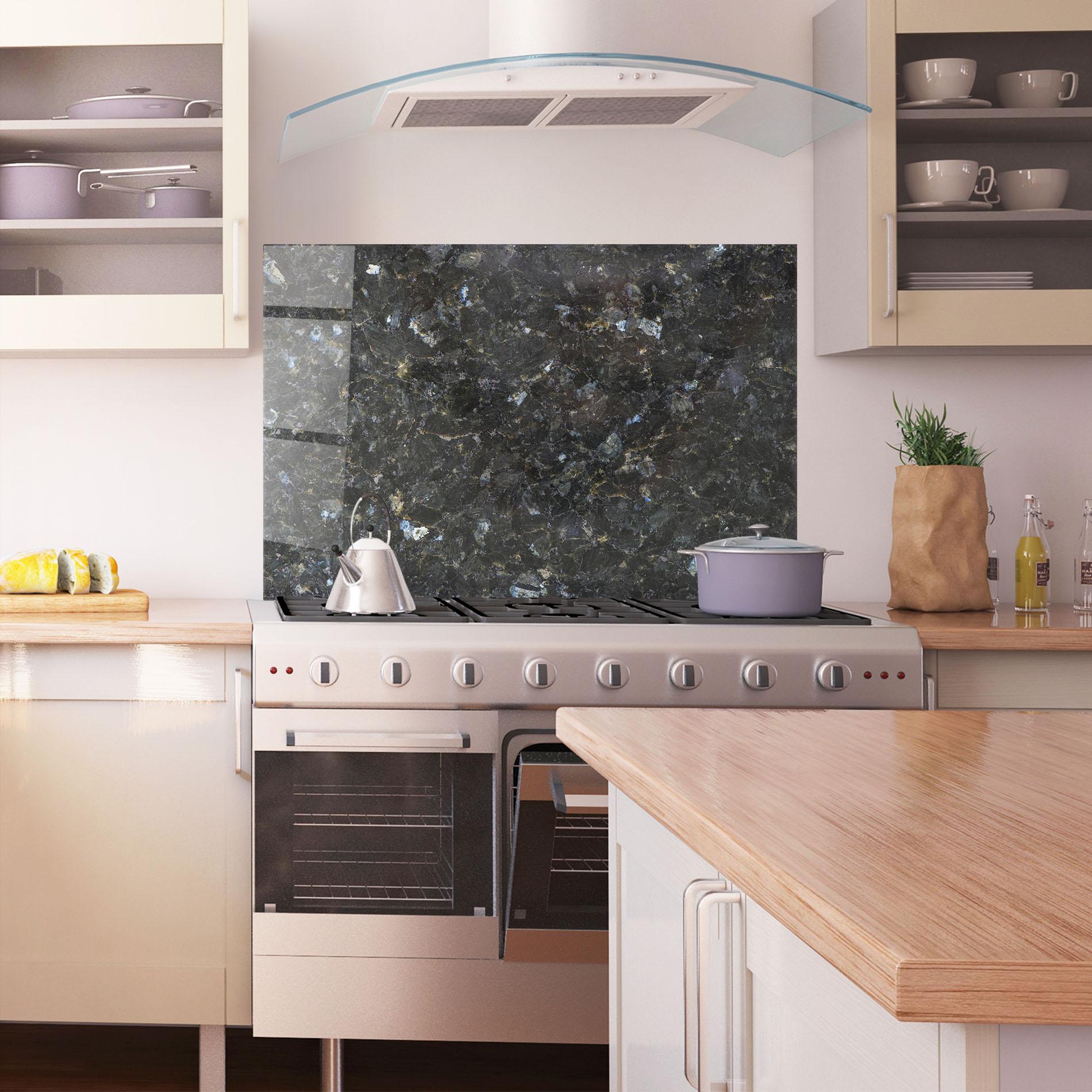 Panou Sticla Bucatarie Dark Grey Marble mockup 1