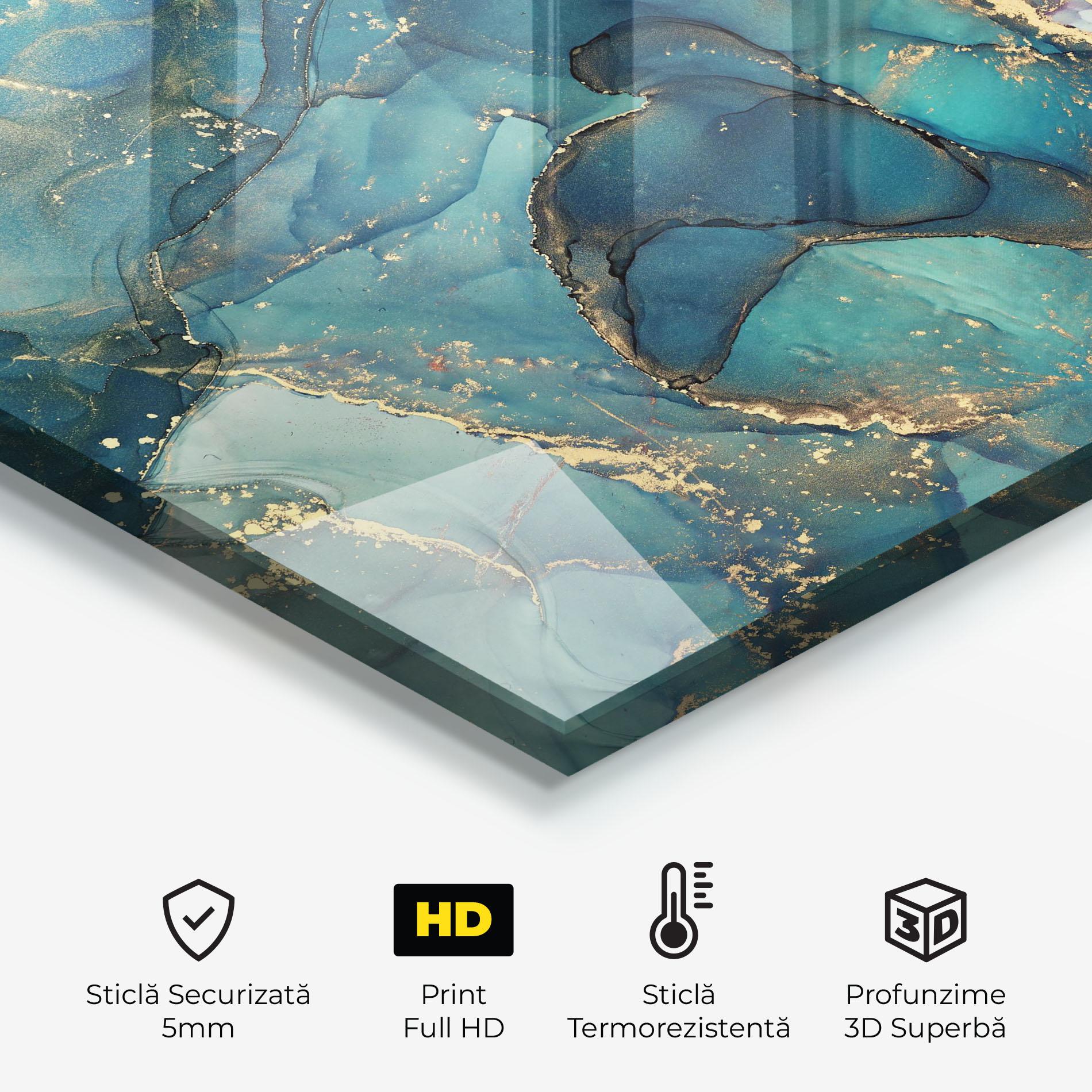 Panou Sticla Bucatarie Blue Marble mockup 2