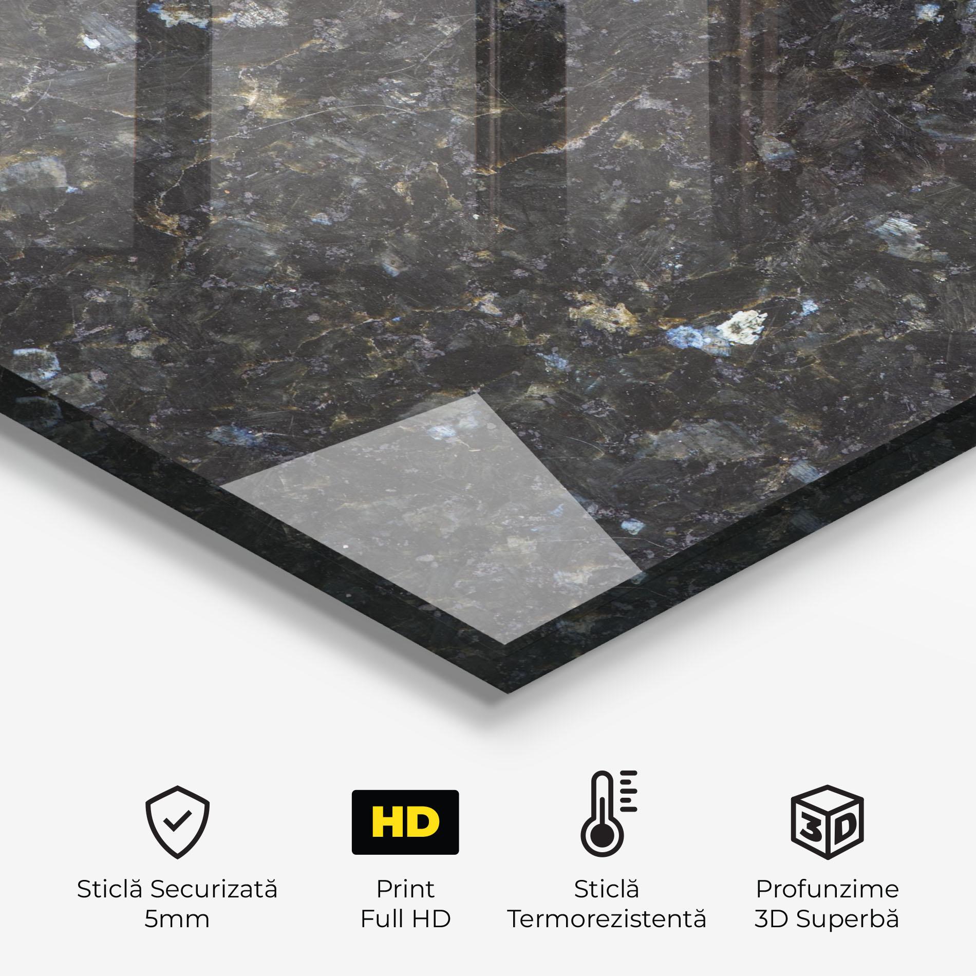 Panou Sticla Bucatarie Dark Grey Marble mockup 2