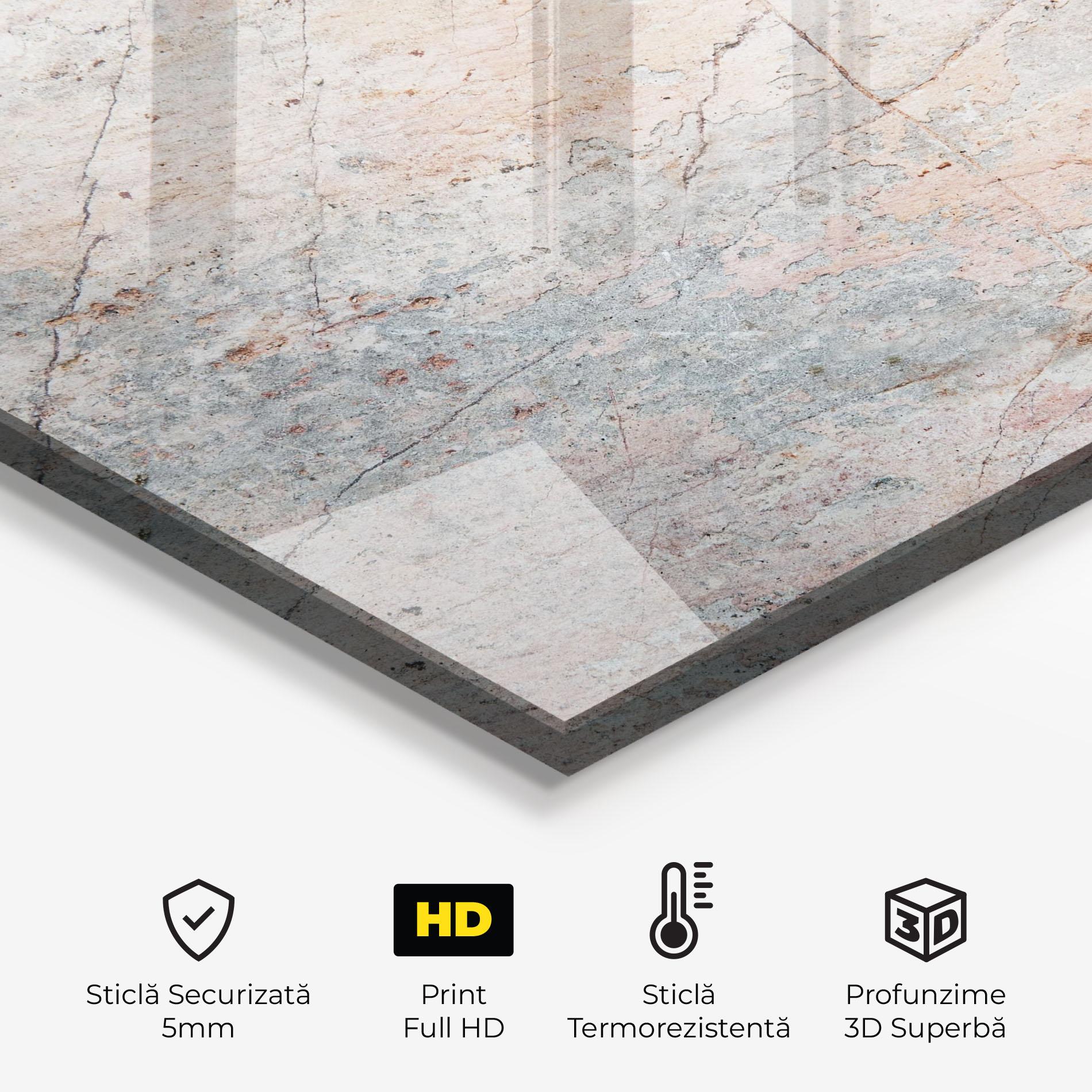 Panou Sticla Bucatarie Light Pink Grey mockup 2