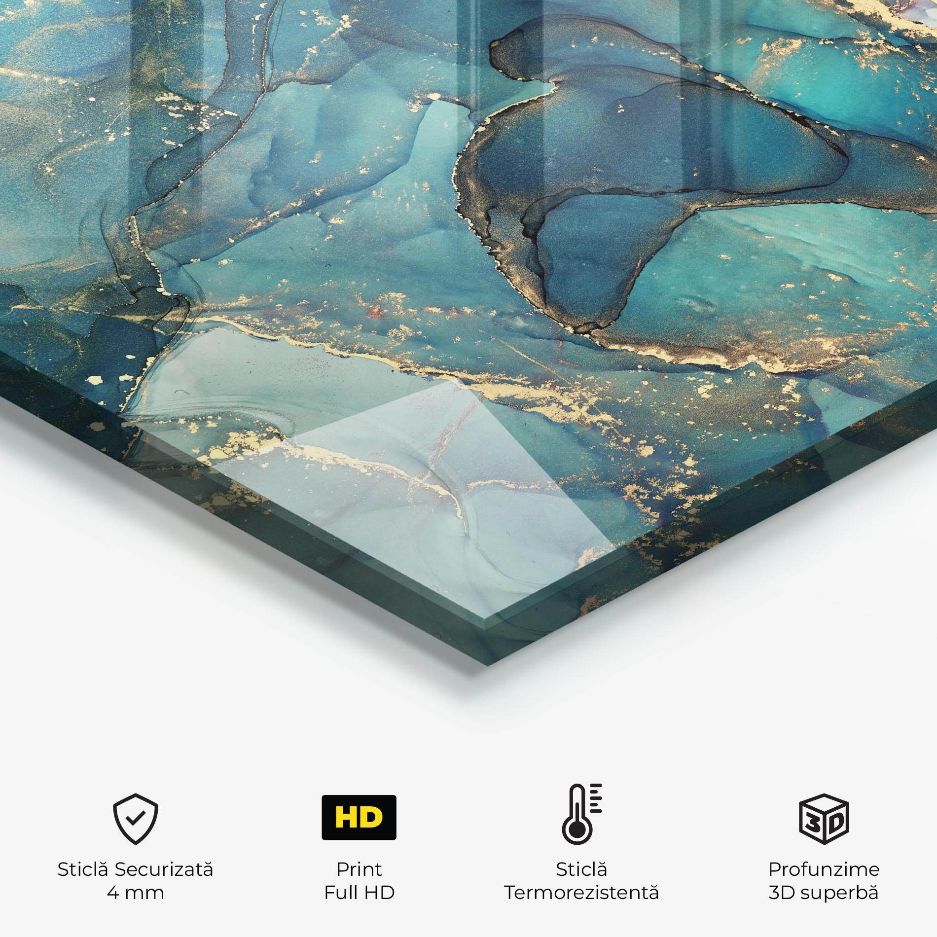 Panou Sticla Bucatarie Blue Marble mockup 2