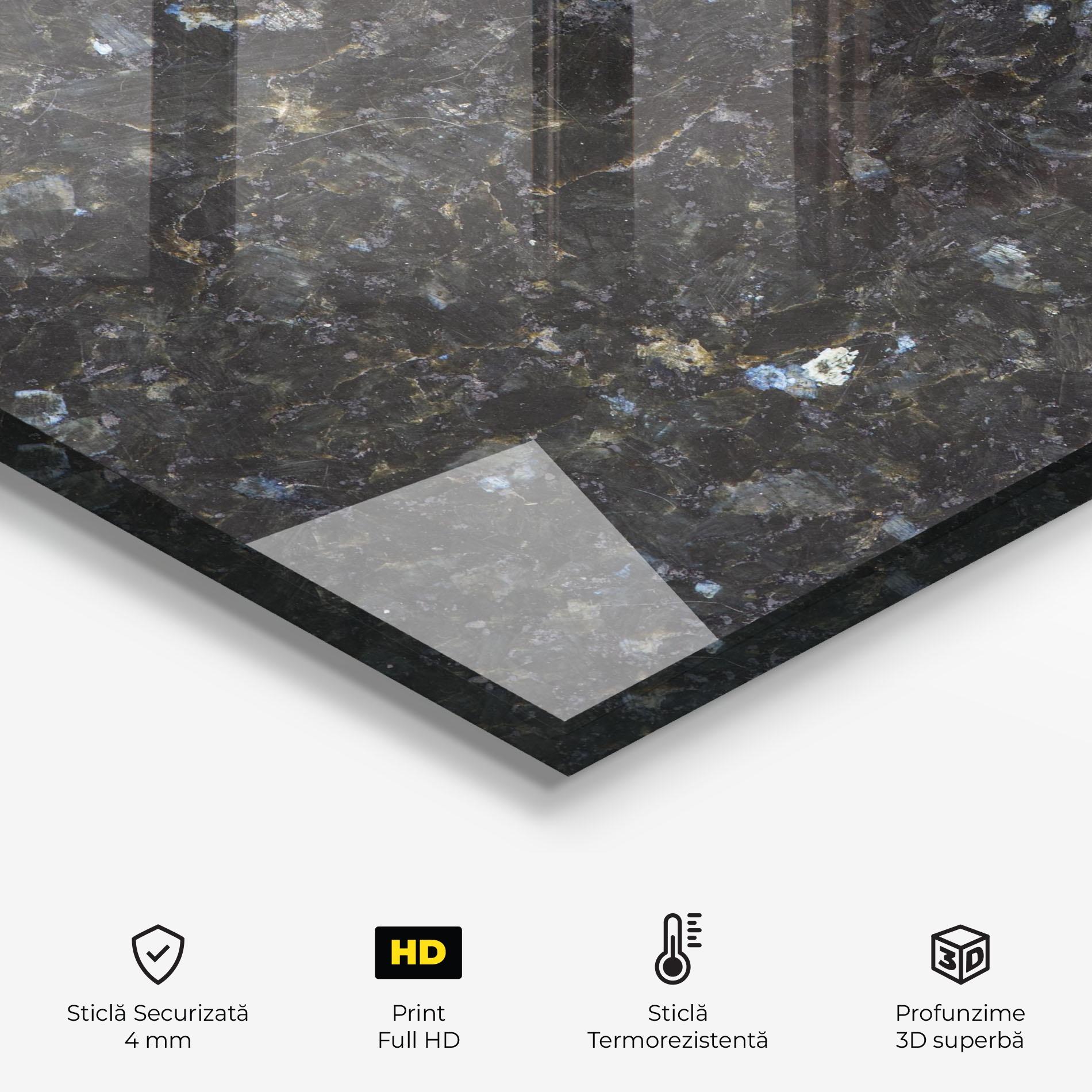 Panou Sticla Bucatarie Dark Grey Marble mockup 2