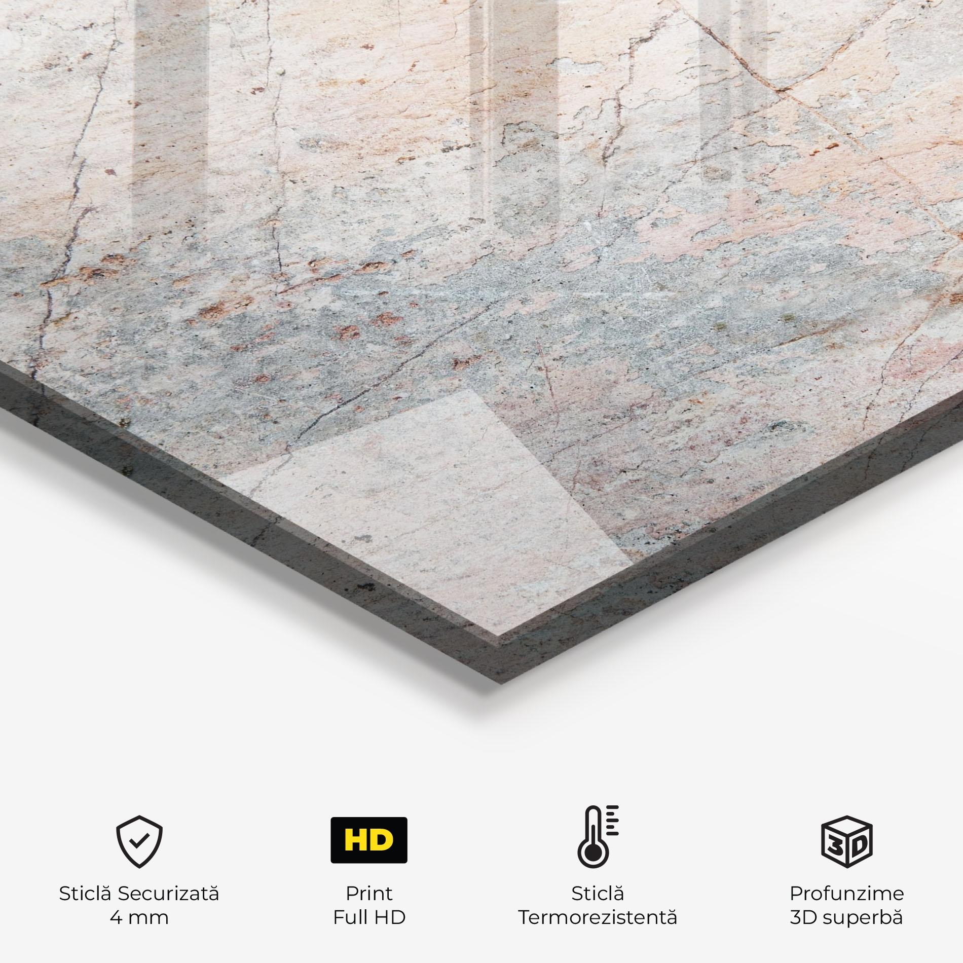 Panou Sticla Bucatarie Light Pink Grey mockup 2