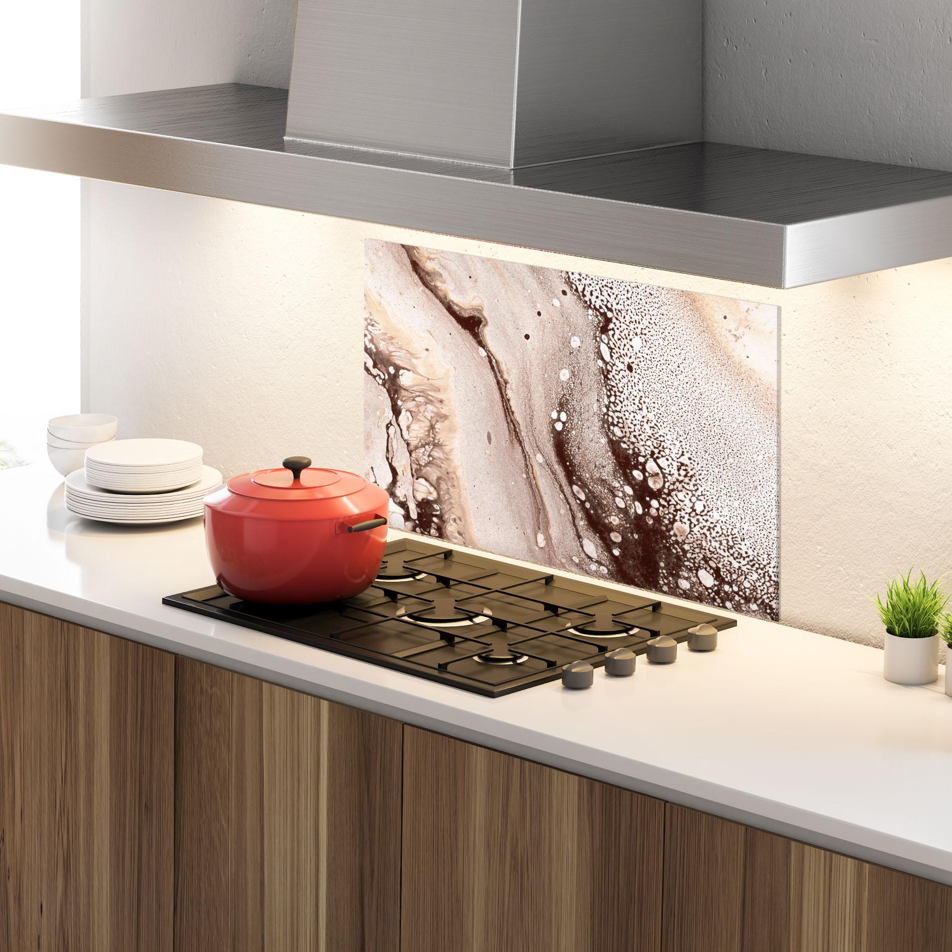 Panou Sticla Bucatarie Abstract Color mockup 4