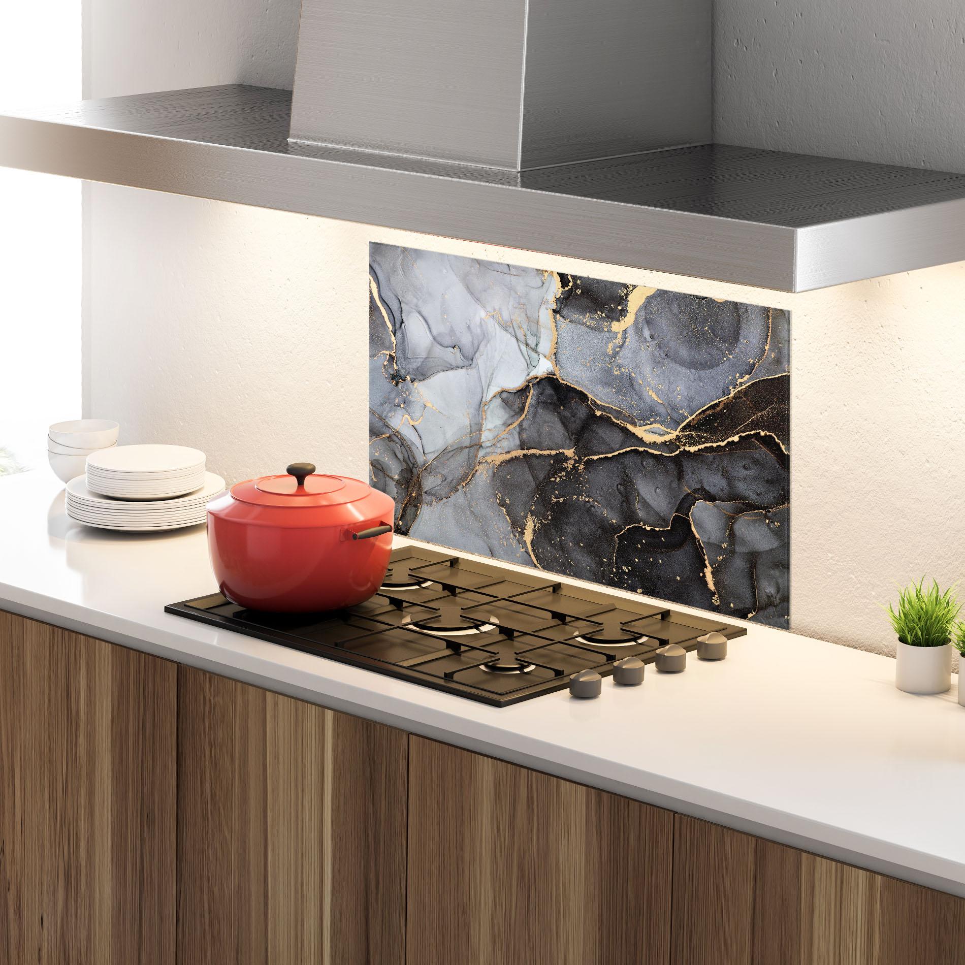 Panou Sticla Bucatarie Abstract Marble mockup 4