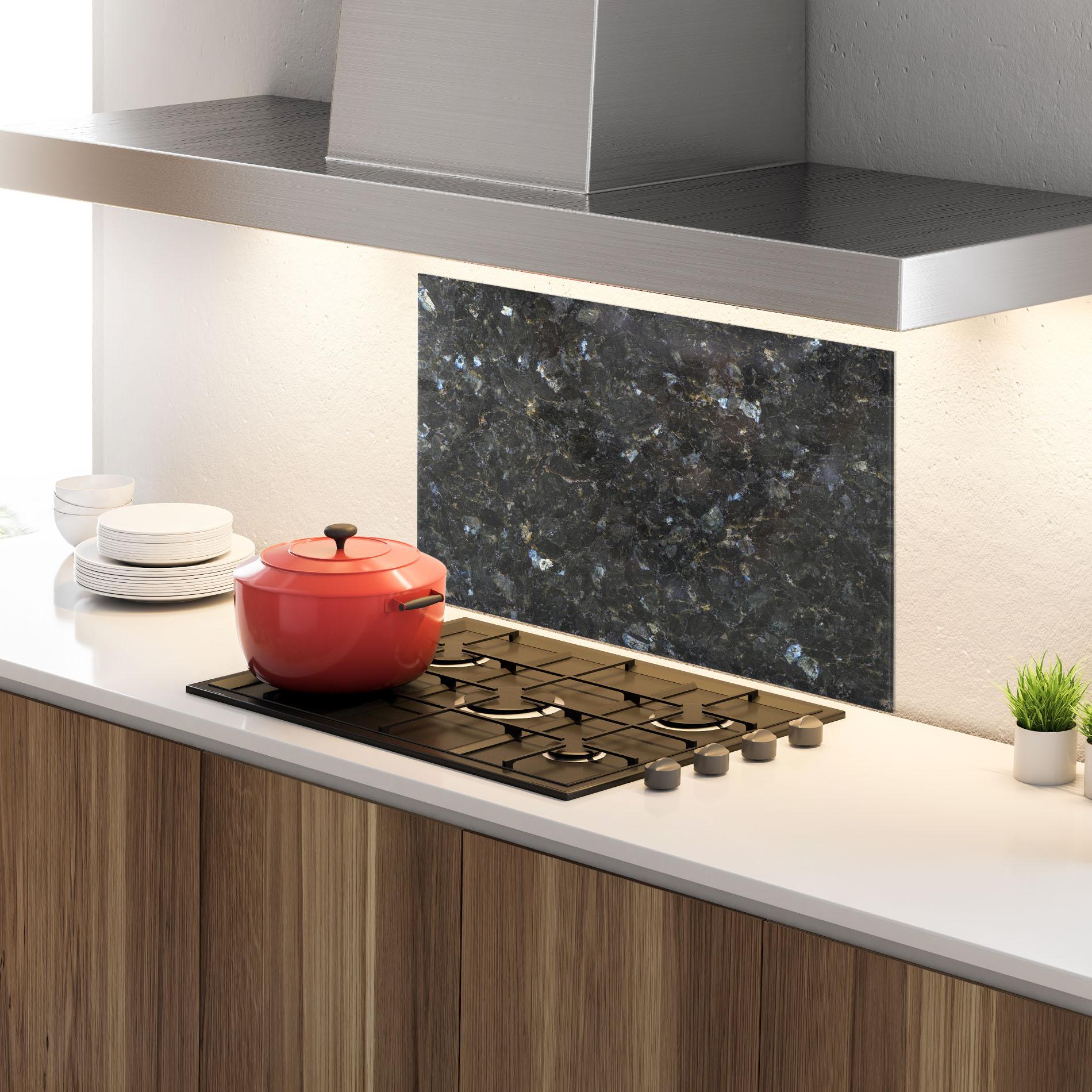 Panou Sticla Bucatarie Dark Grey Marble mockup 4
