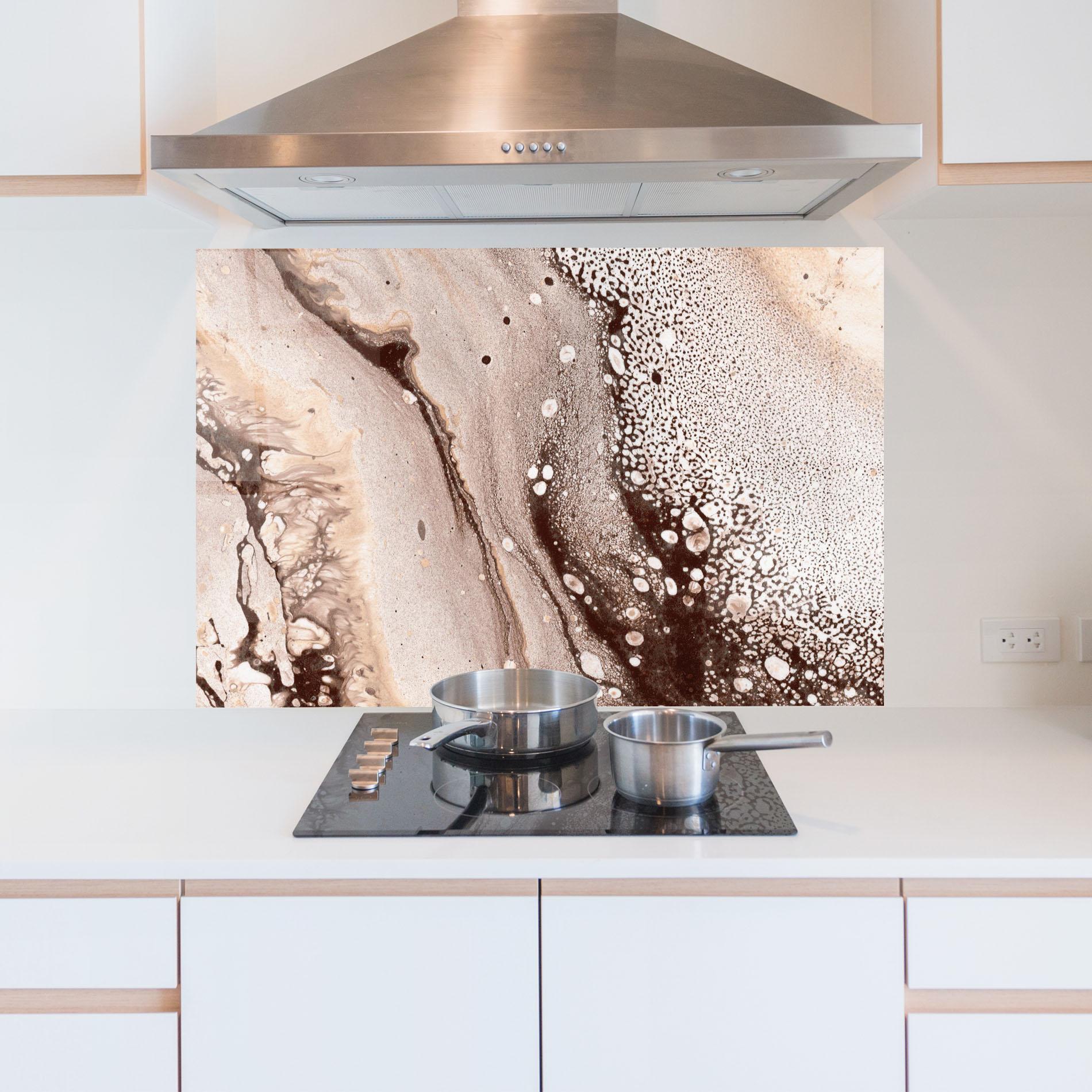 Panou Sticla Bucatarie Abstract Color mockup 5