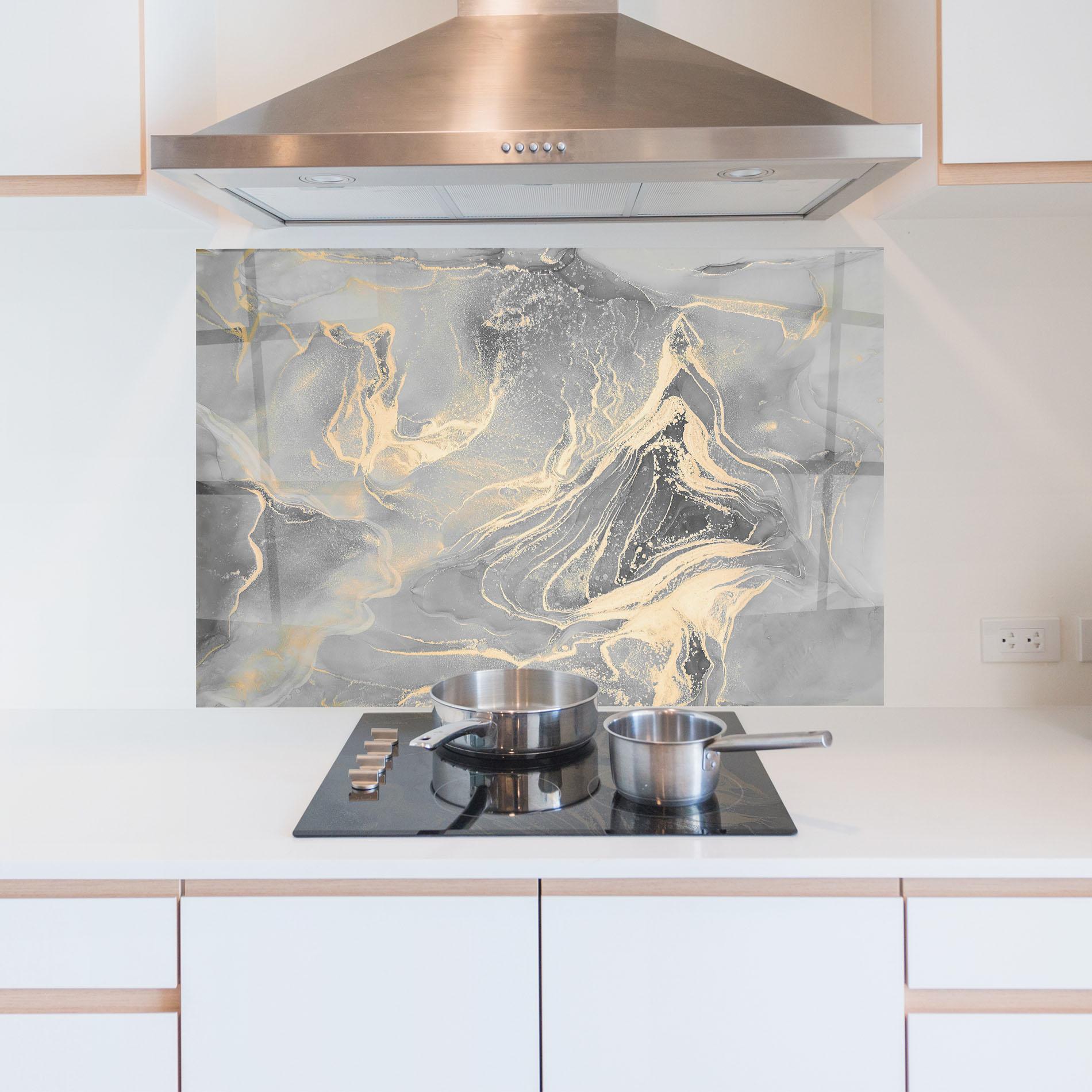 Panou Sticla Bucatarie Abstract Illusion mockup 5