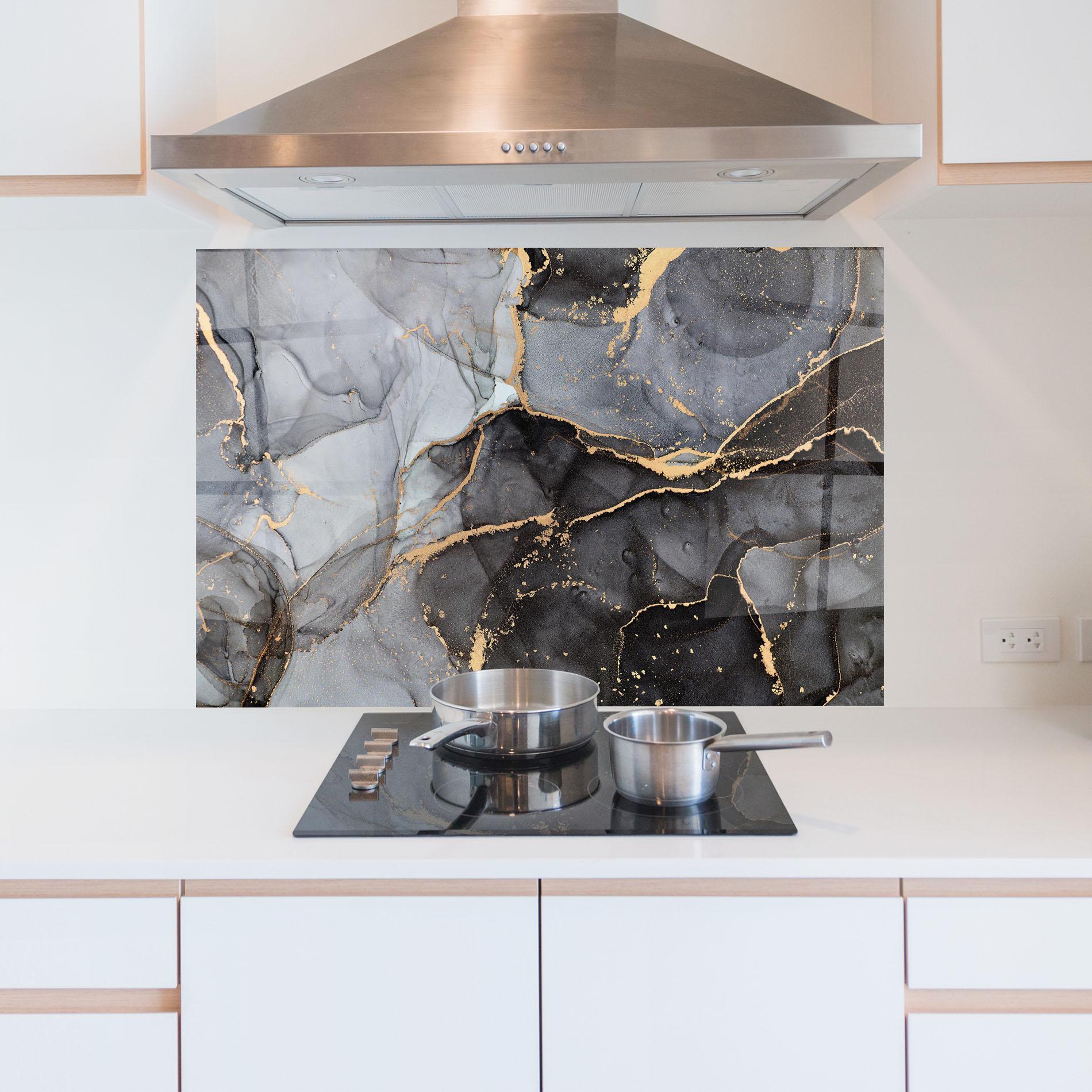 Panou Sticla Bucatarie Abstract Marble mockup 5