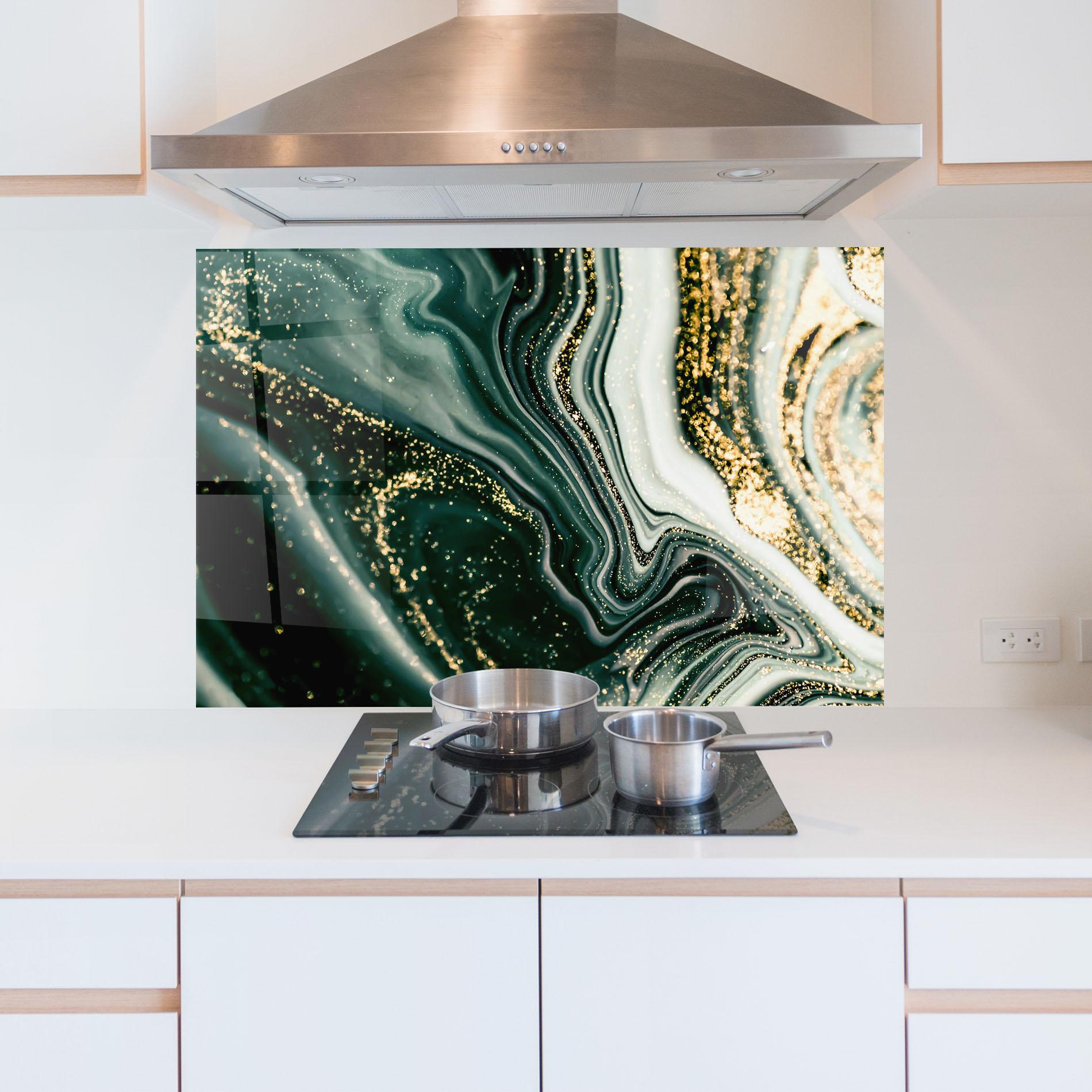 Panou Sticla Bucatarie Abstract Shades mockup 5