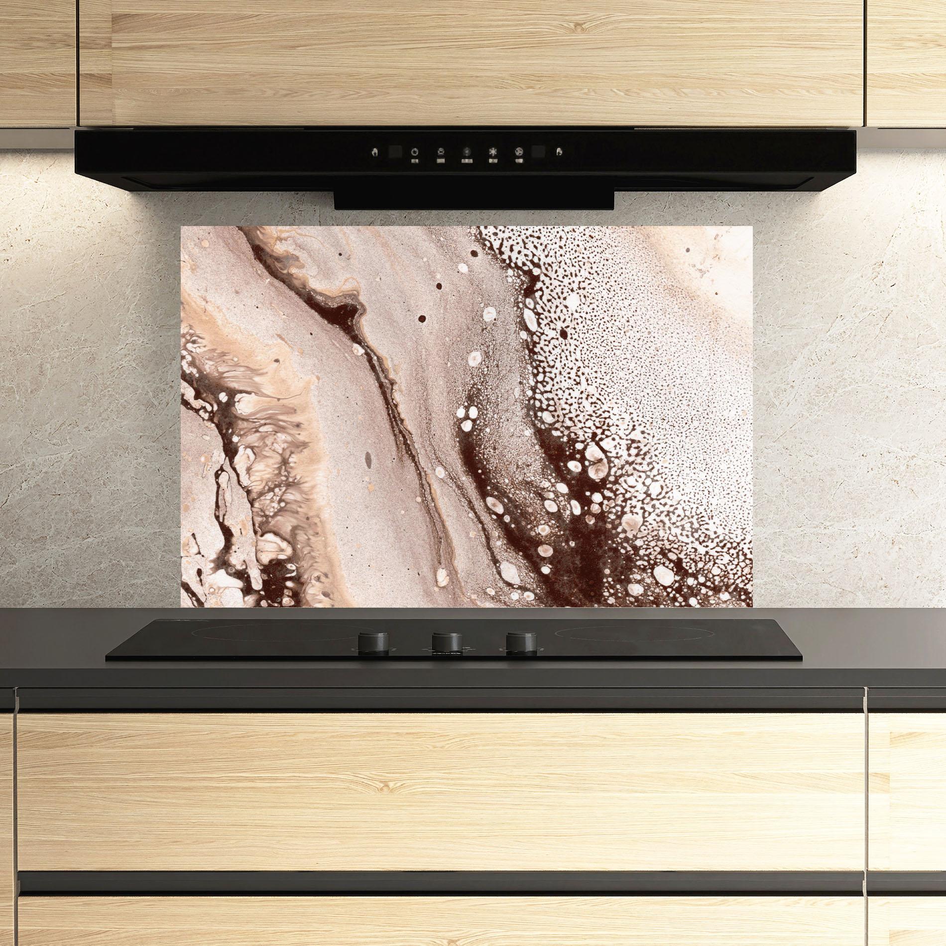 Panou Sticla Bucatarie Abstract Color mockup 3