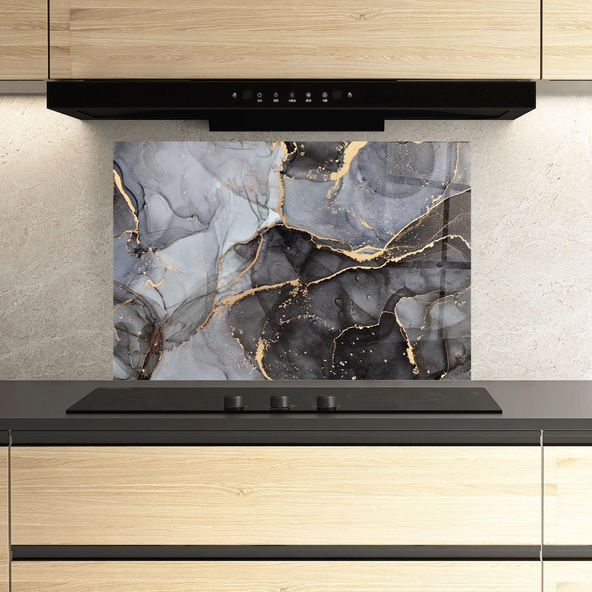 Panou Sticla Bucatarie Abstract Marble mockup 3
