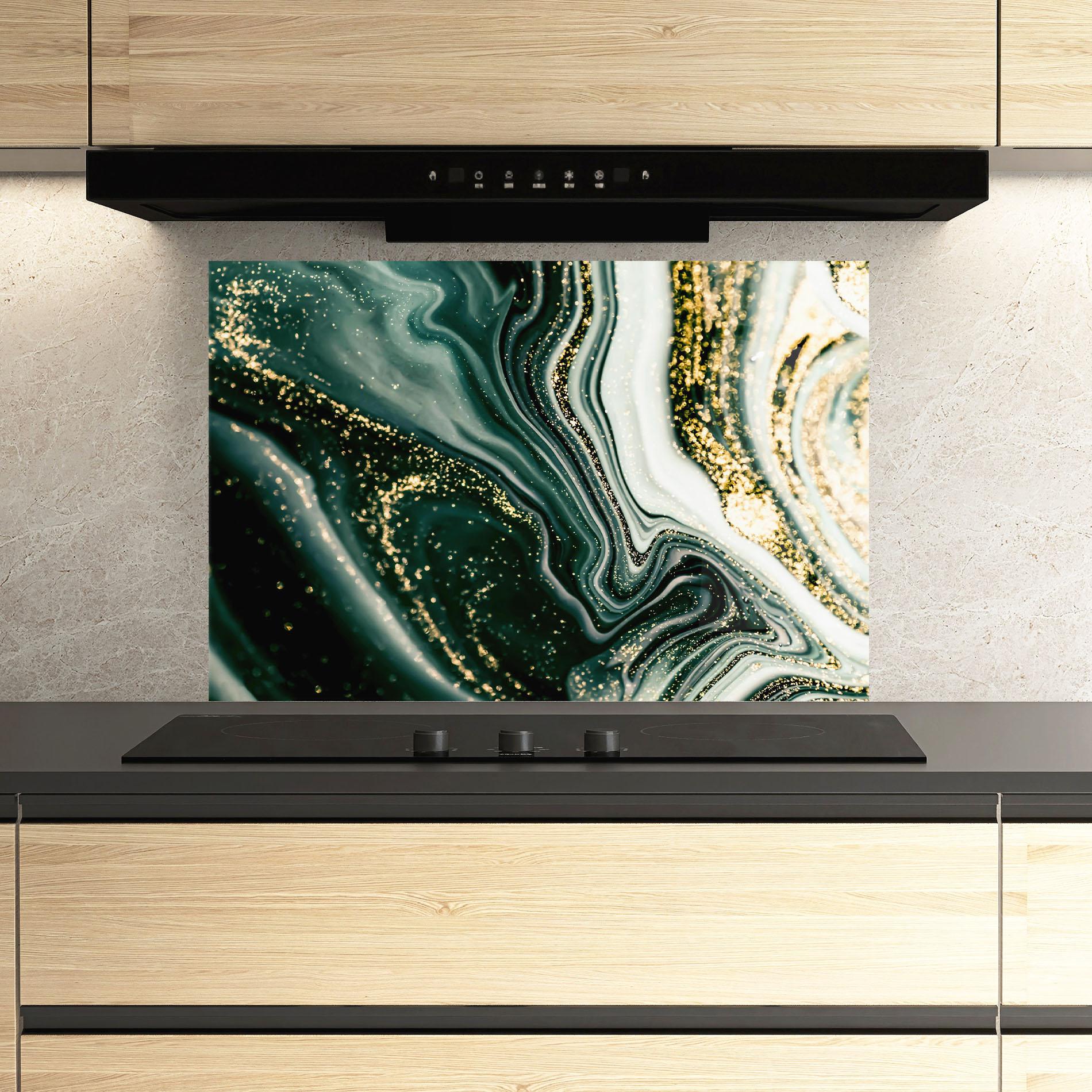 Panou Sticla Bucatarie Abstract Shades mockup 3