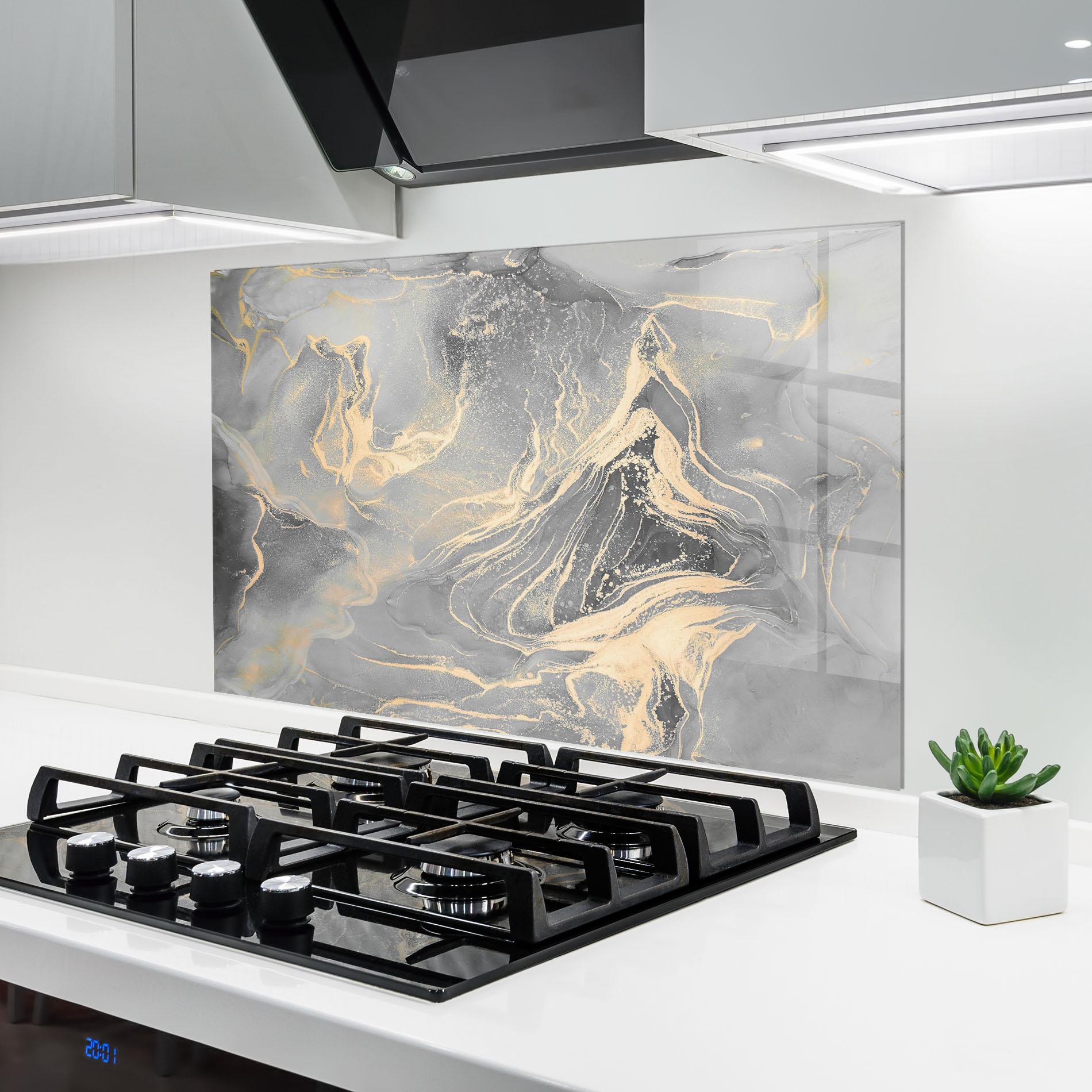 Panou Sticla Bucatarie Abstract Illusion mockup 6