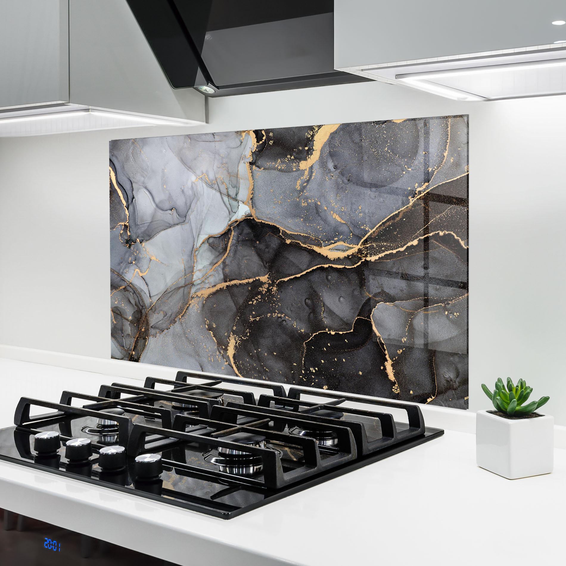 Panou Sticla Bucatarie Abstract Marble mockup 6