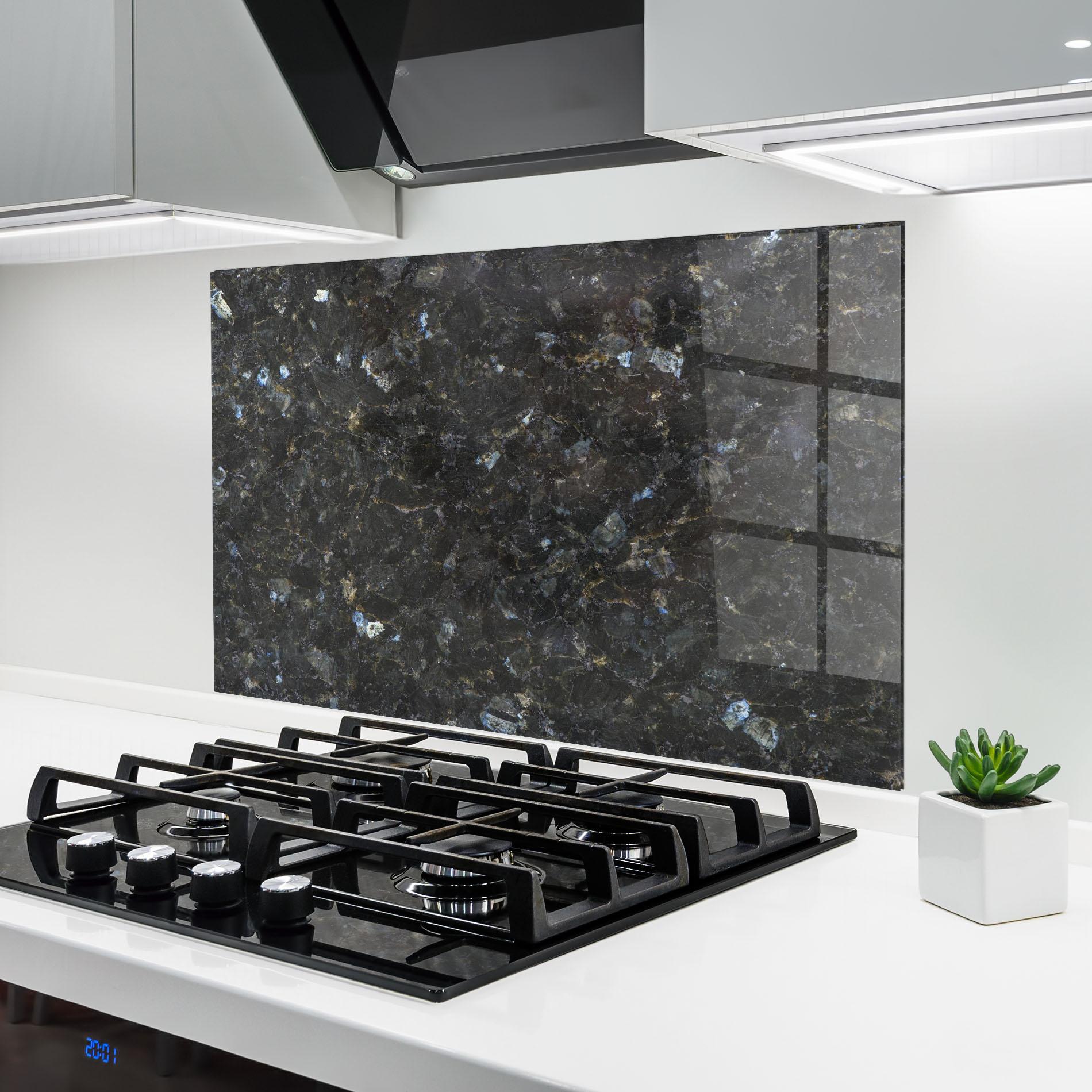 Panou Sticla Bucatarie Dark Grey Marble mockup 6